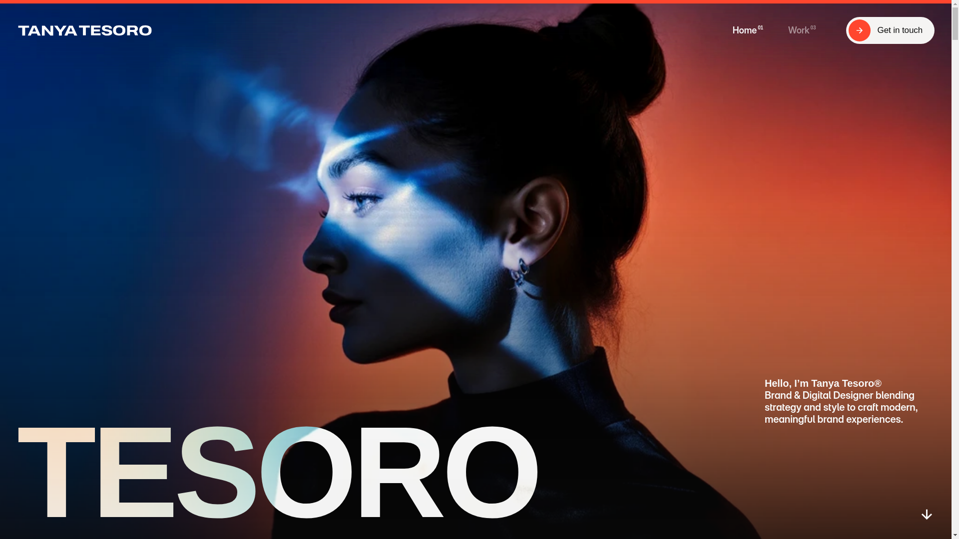 website screenshot of https://tanyatesoro.design/
