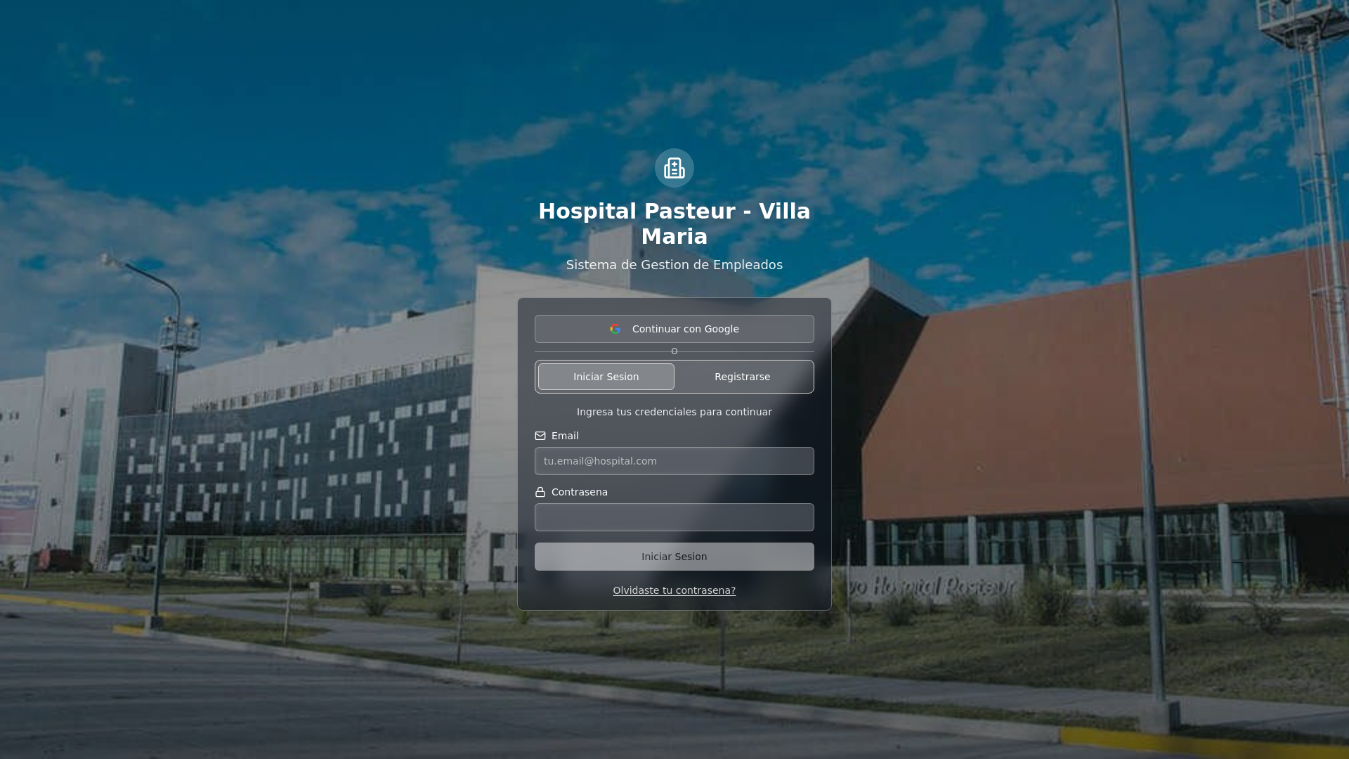 website screenshot of https://hospitalpasteur.org/