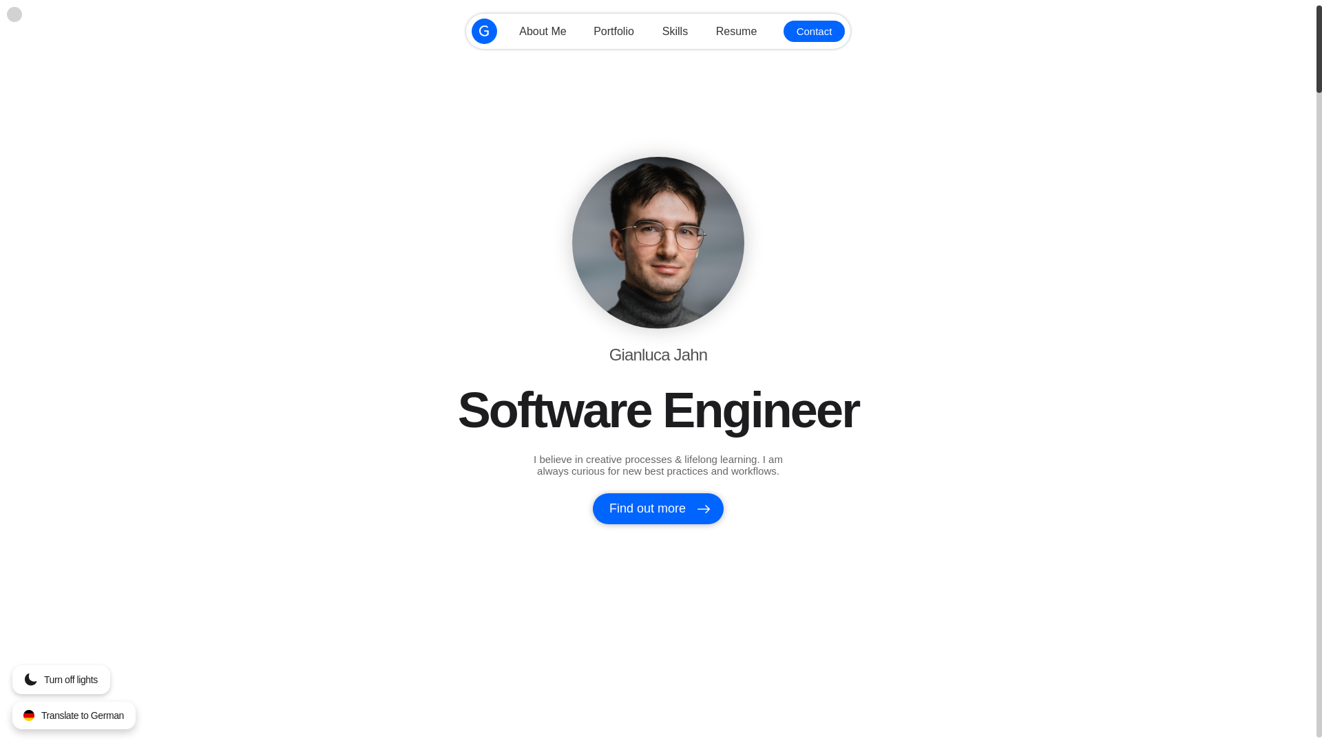 website screenshot of https://gianlucajahn.com/