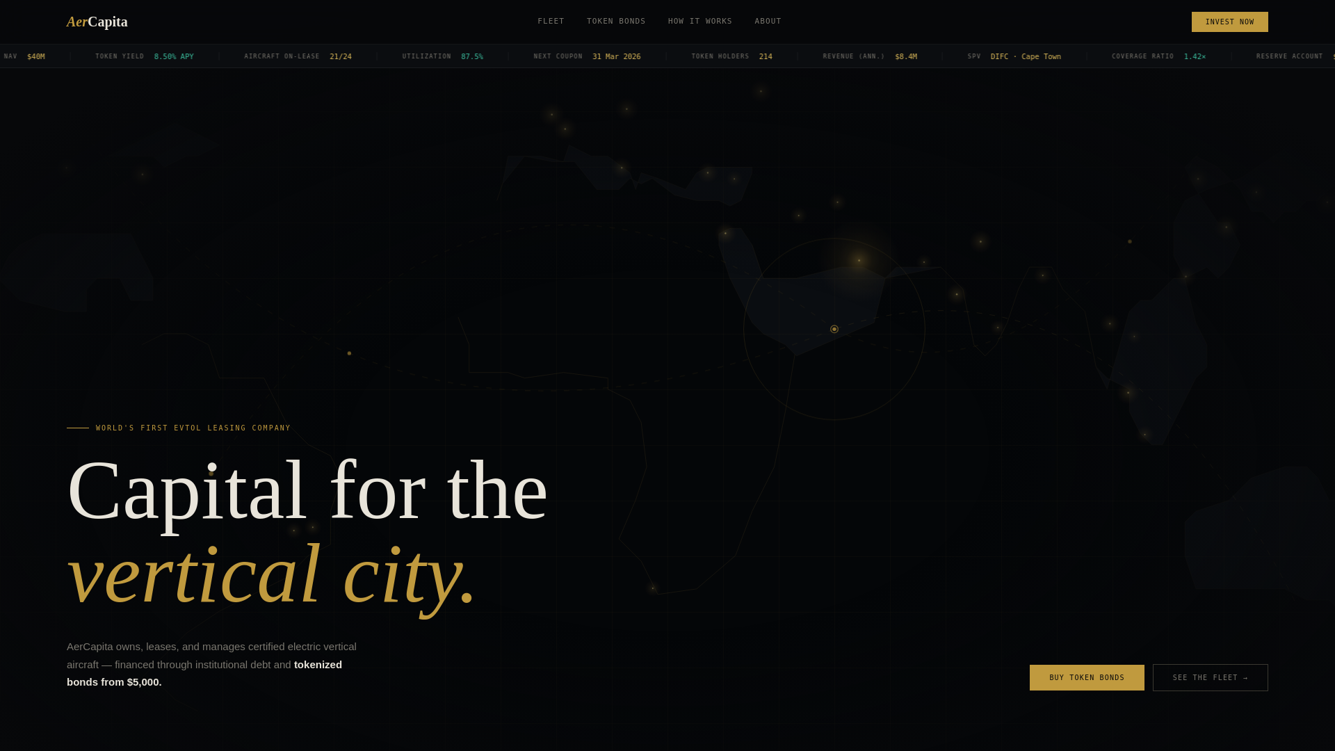 website screenshot of https://aercapita.com/