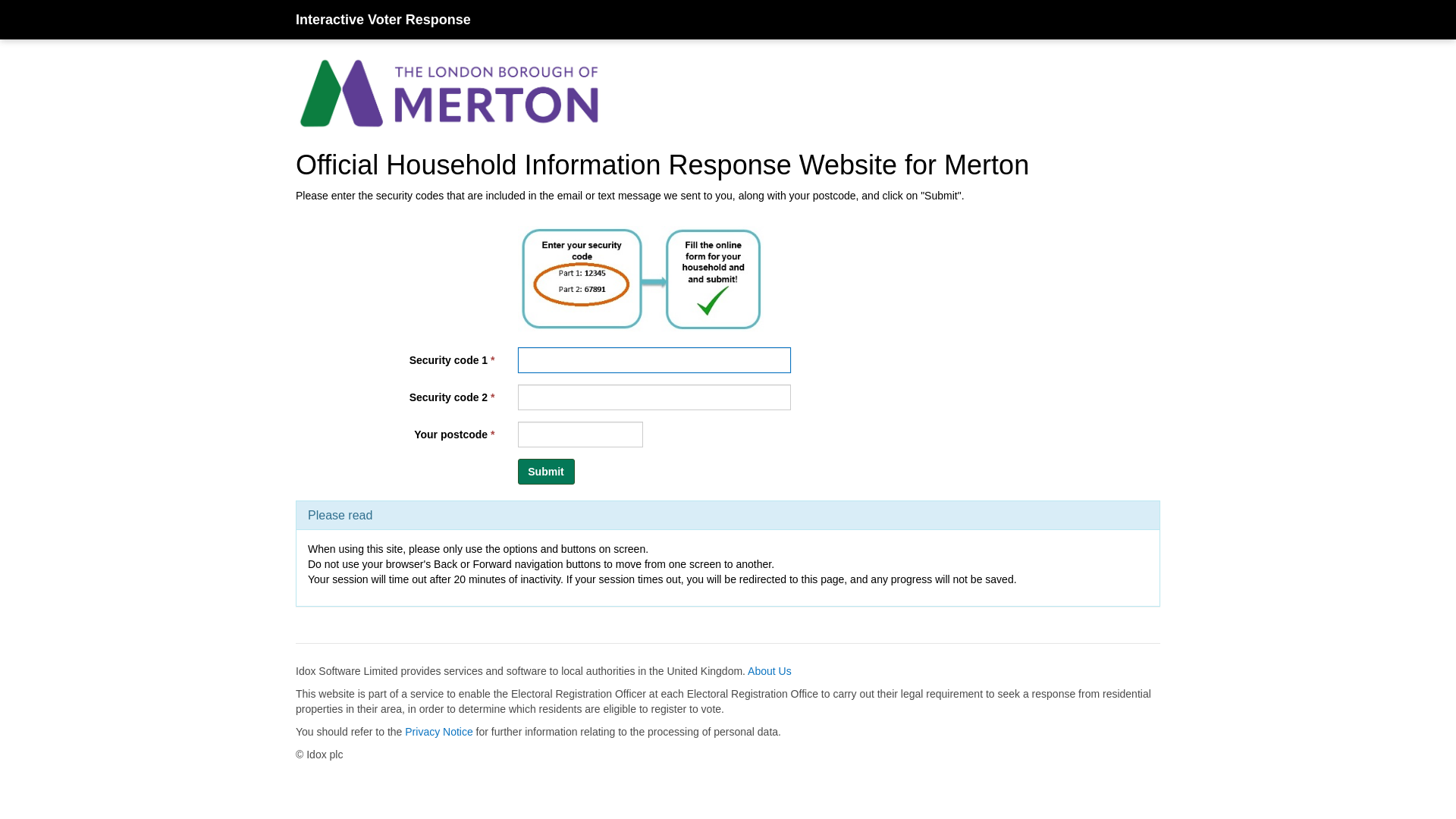 website screenshot of https://www.elecreg.co.uk/merton-e