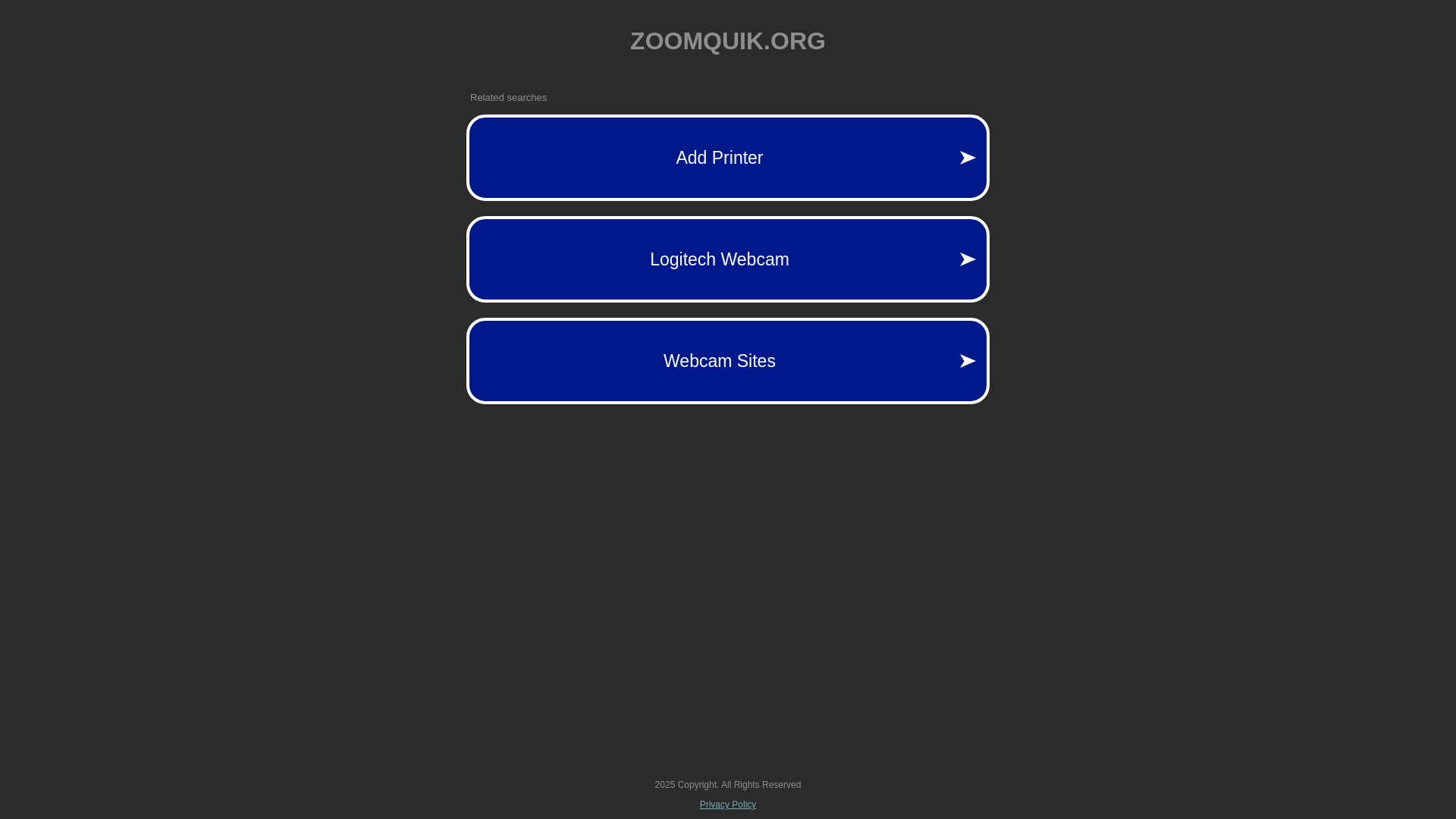 website screenshot of https://zoomquik.org/