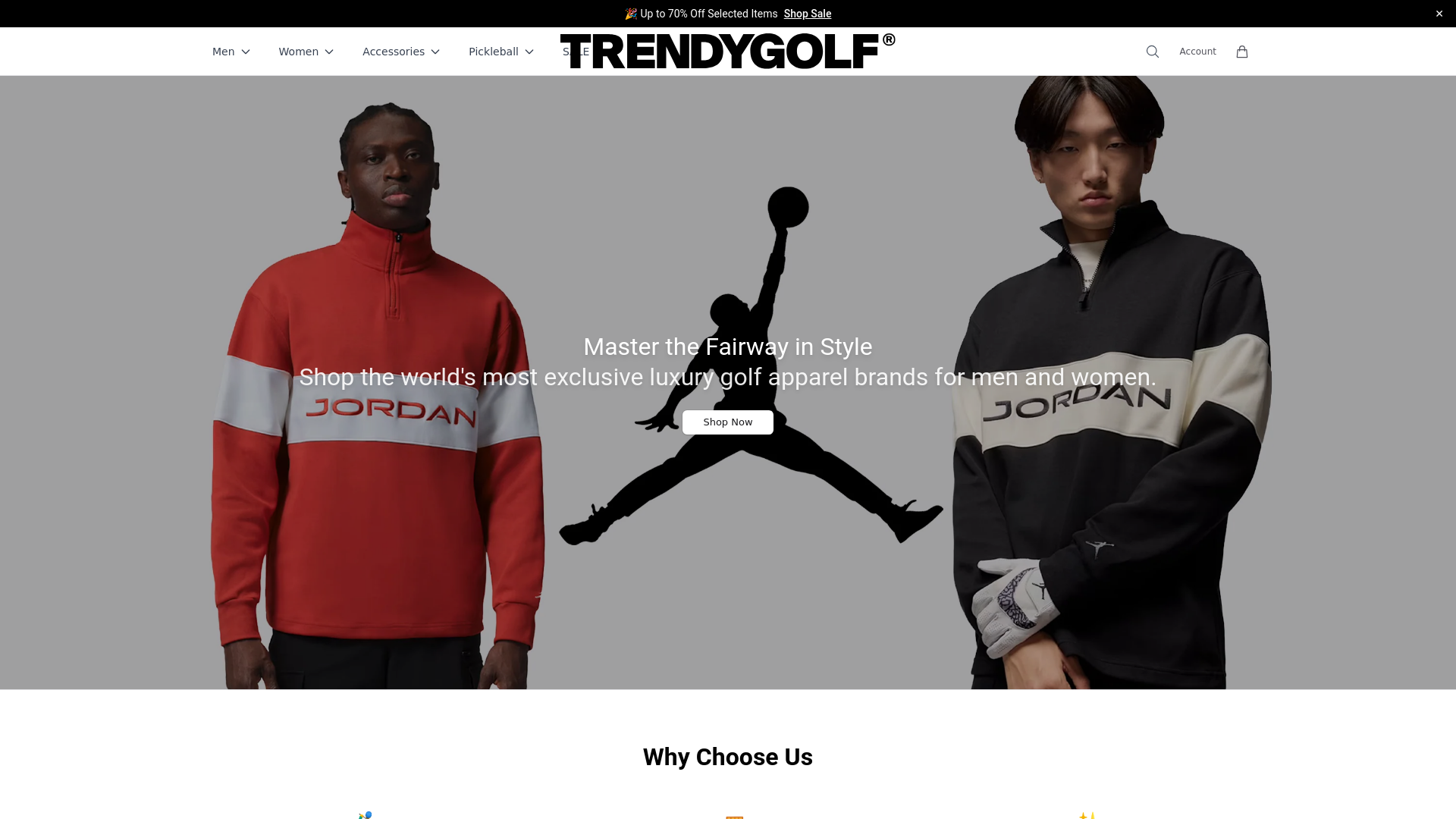 website screenshot of https://golfvibeusa.shop/