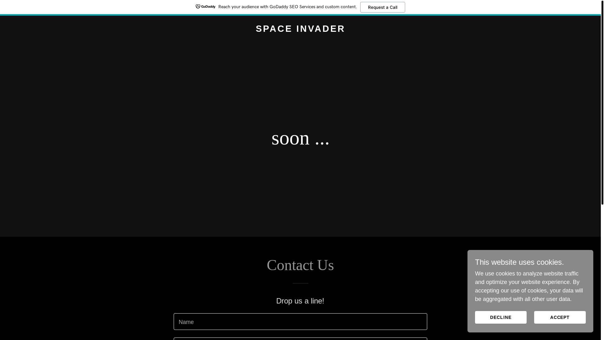 website screenshot of https://spaceinvader.studio/