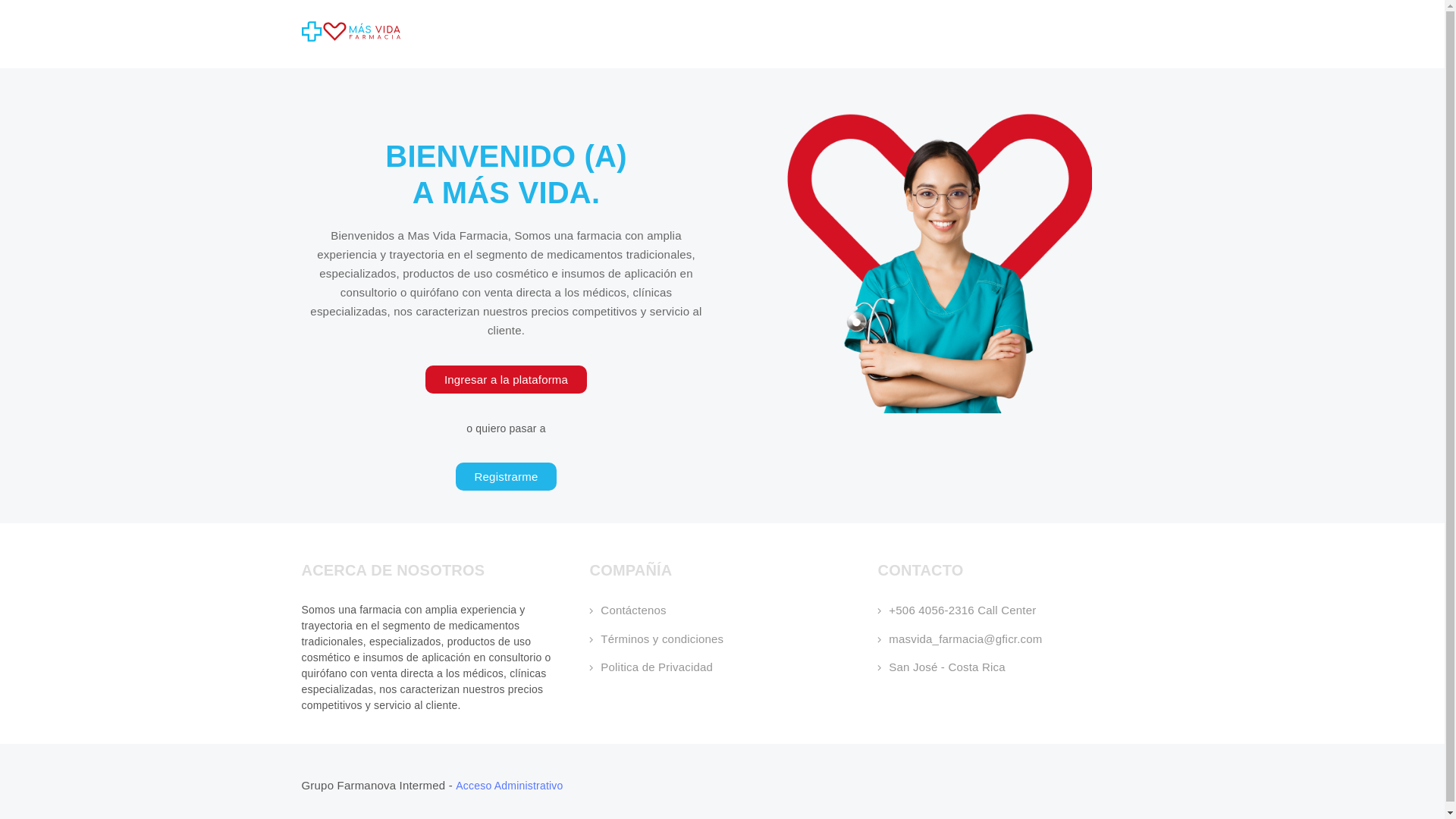 website screenshot of https://masvidafarmacia.com/