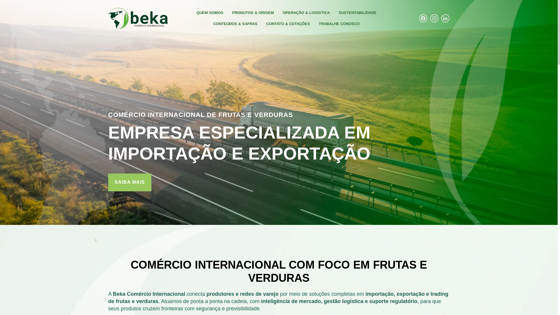website screenshot of https://grupobeka.com.br/