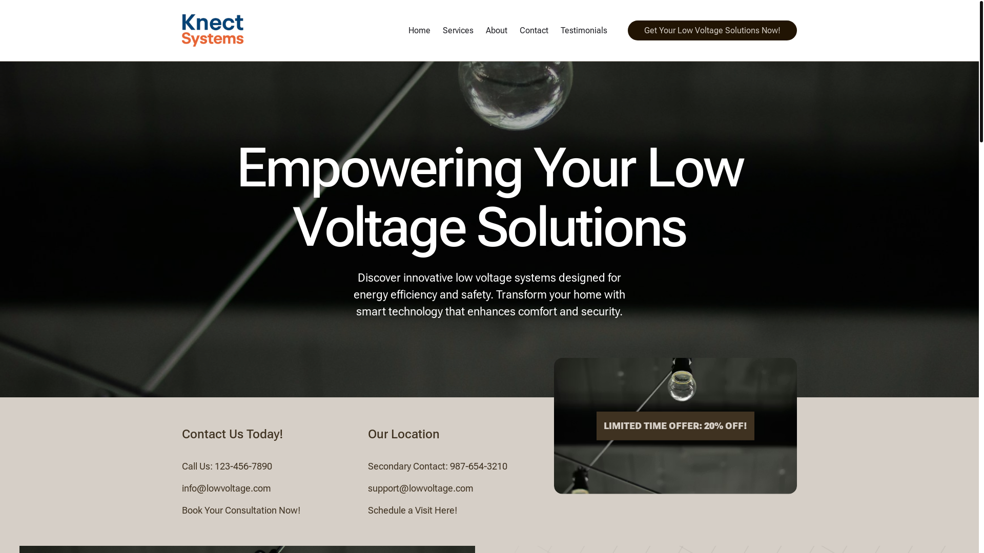 website screenshot of https://knectsystems.com/