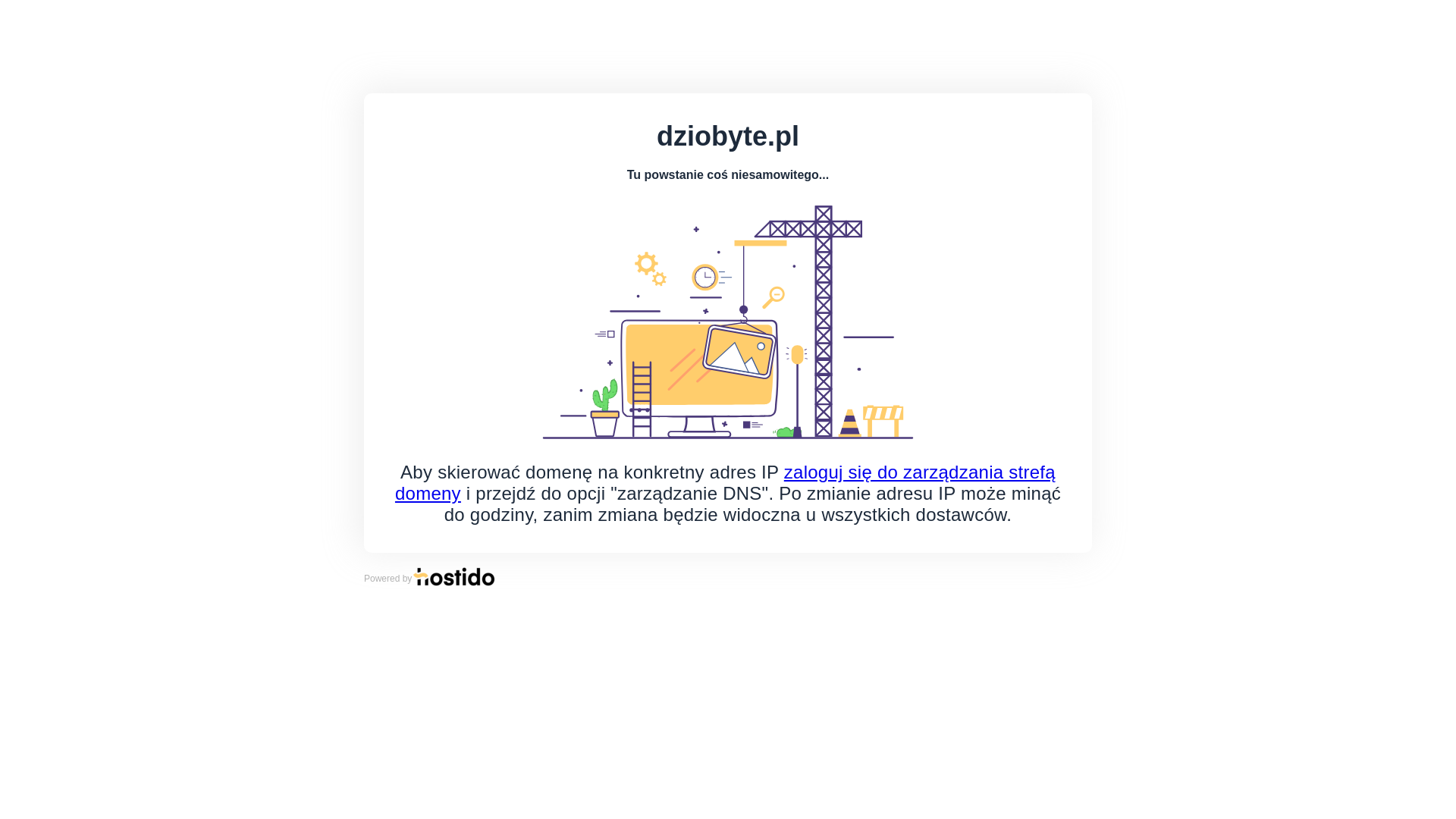 website screenshot of https://dziobyte.pl/