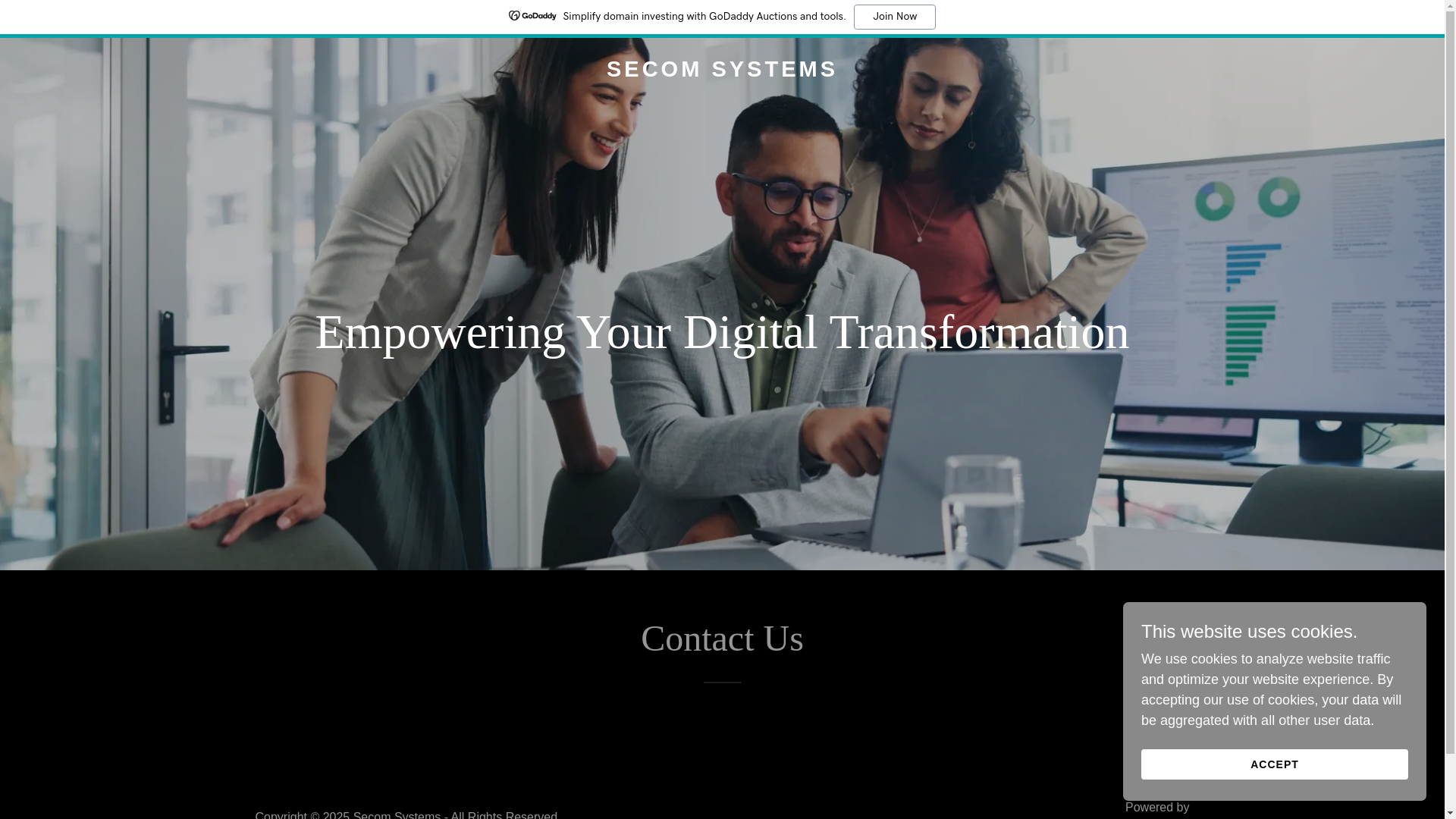 website screenshot of https://secomsystems.co.in/