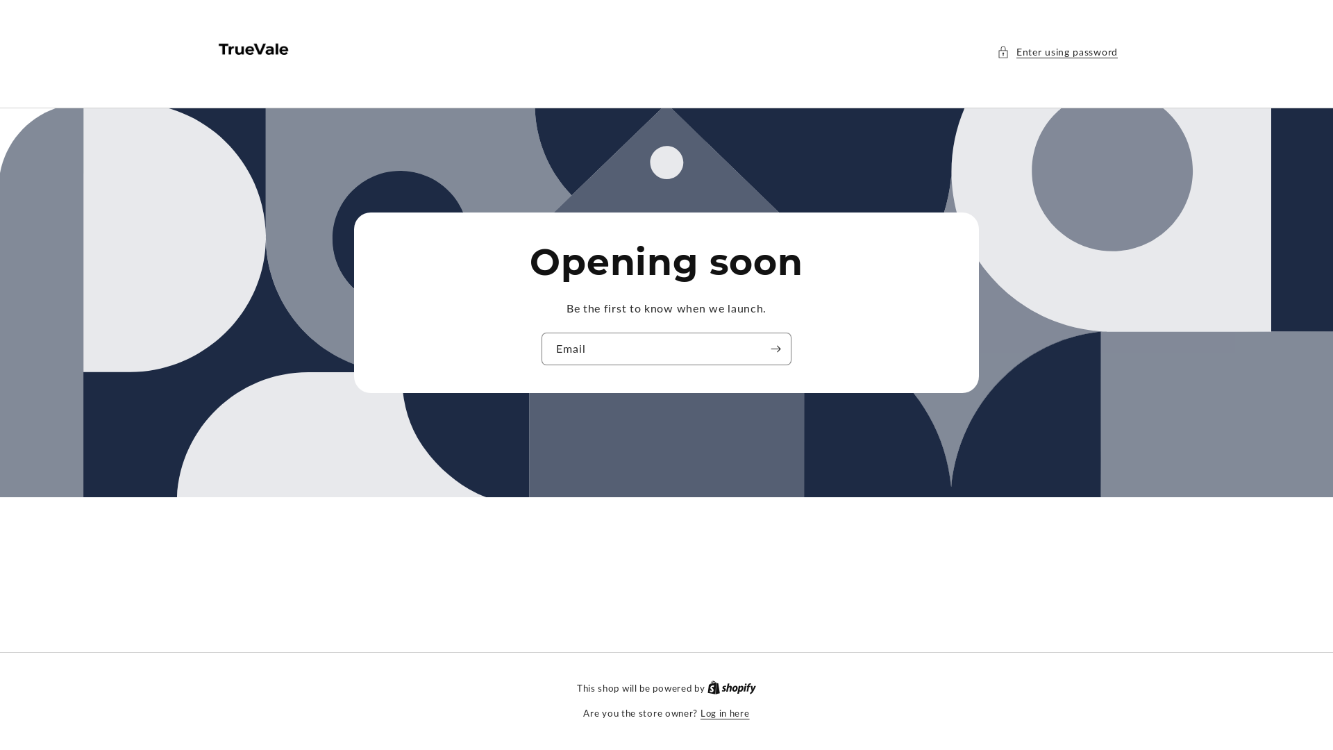 website screenshot of https://truevale.shop/