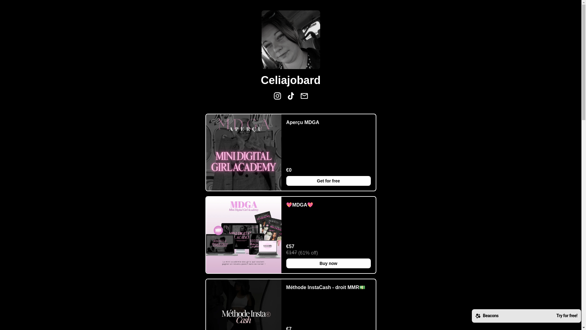 website screenshot of https://celiajobard.com/