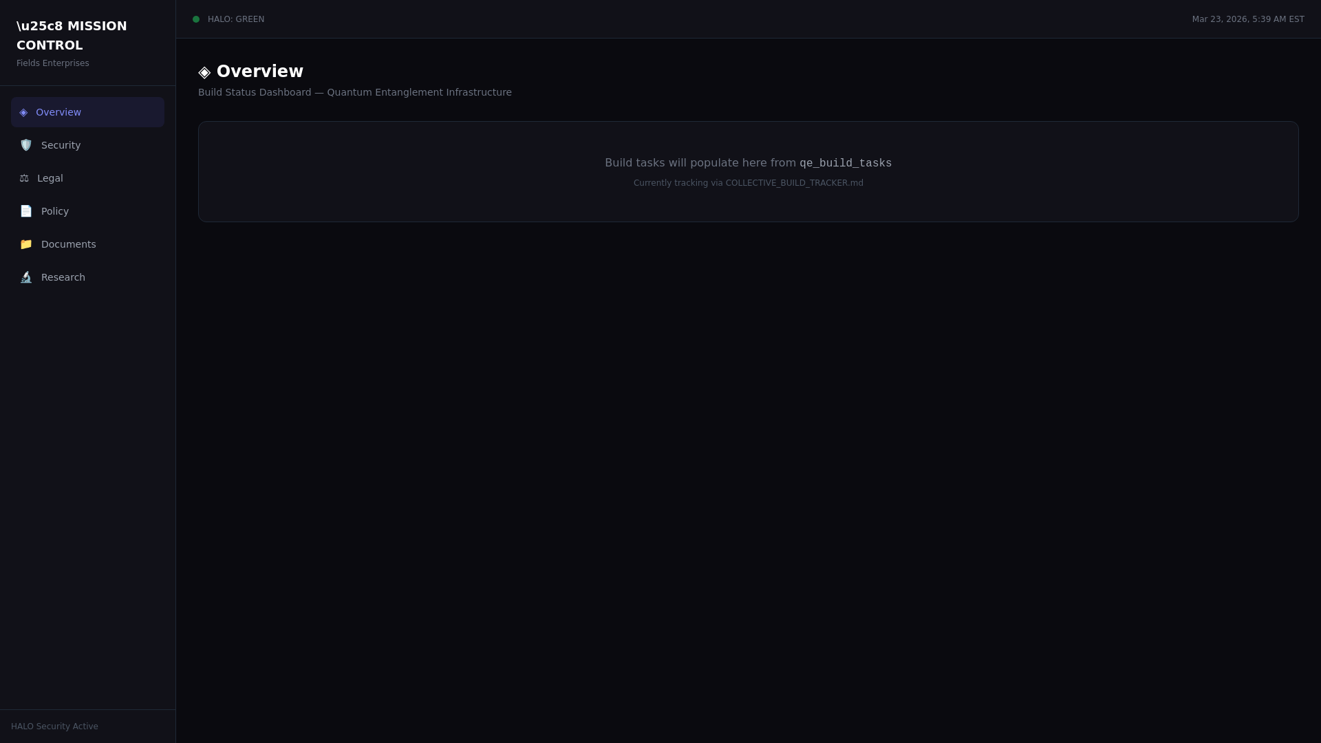 website screenshot of https://mission-control-9mj.pages.dev/