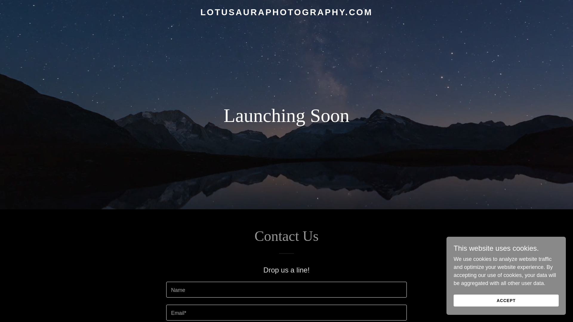 website screenshot of https://lotusauraphotography.com