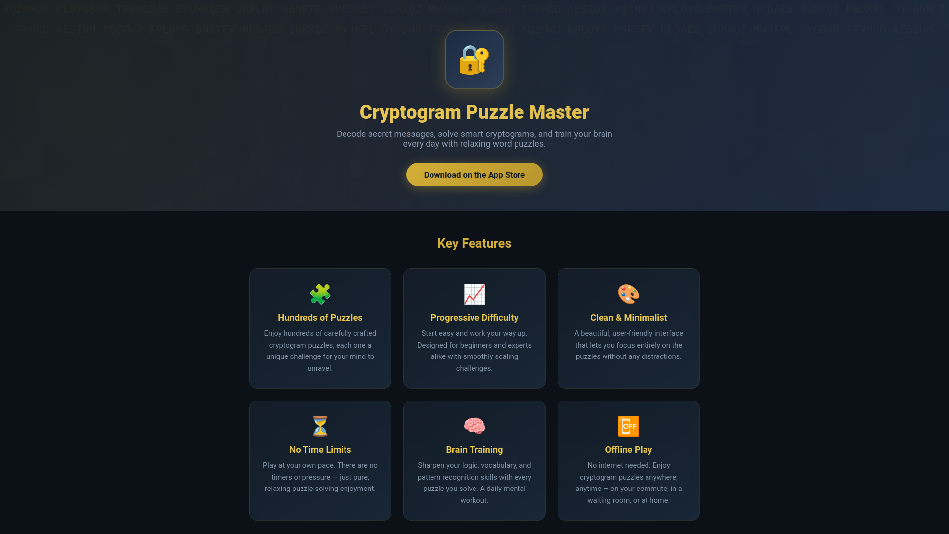website screenshot of https://cryptogrampuzzlemaster.pages.dev/
