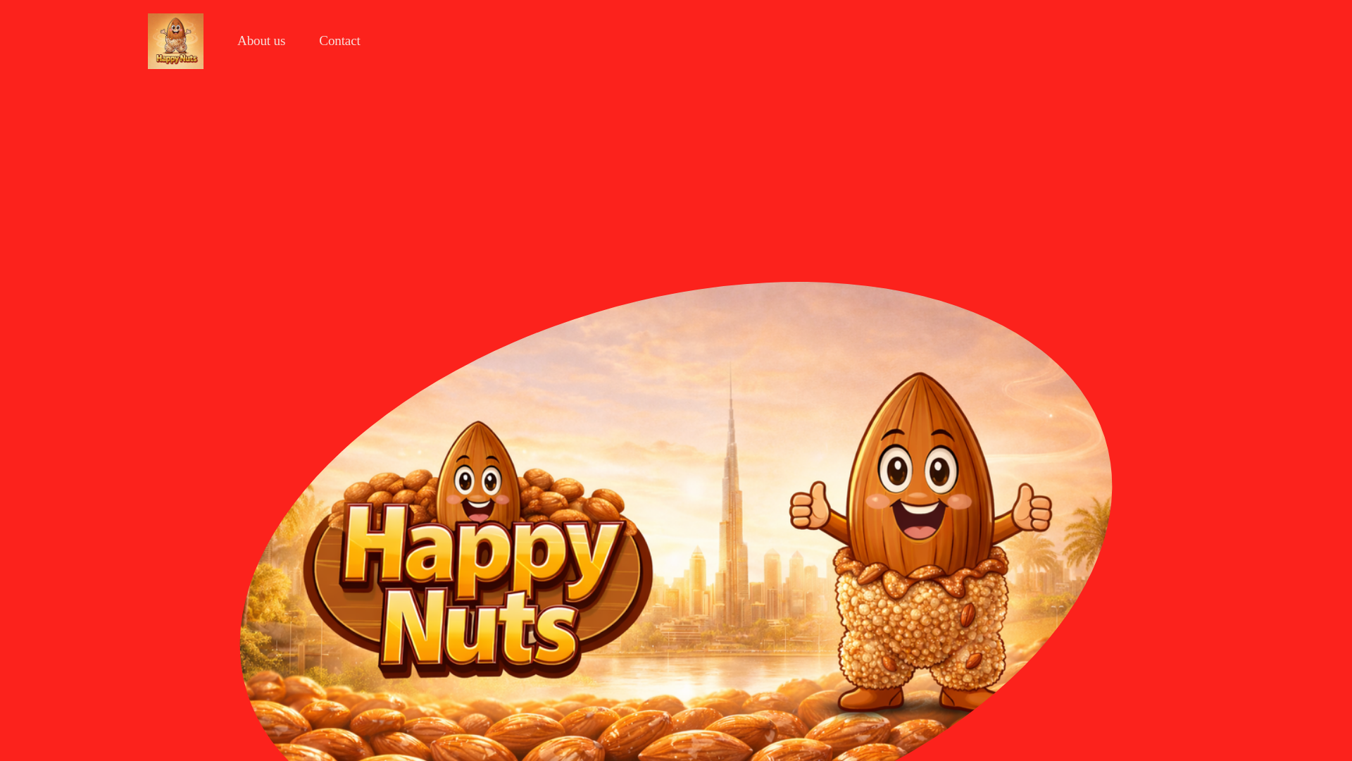 website screenshot of https://happynuts.ae/