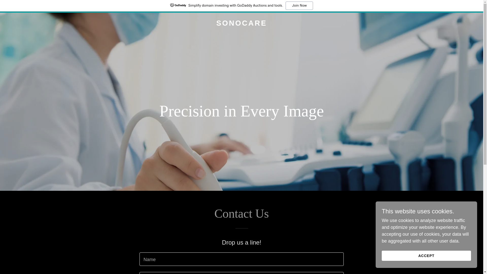 website screenshot of https://sonocare.us/