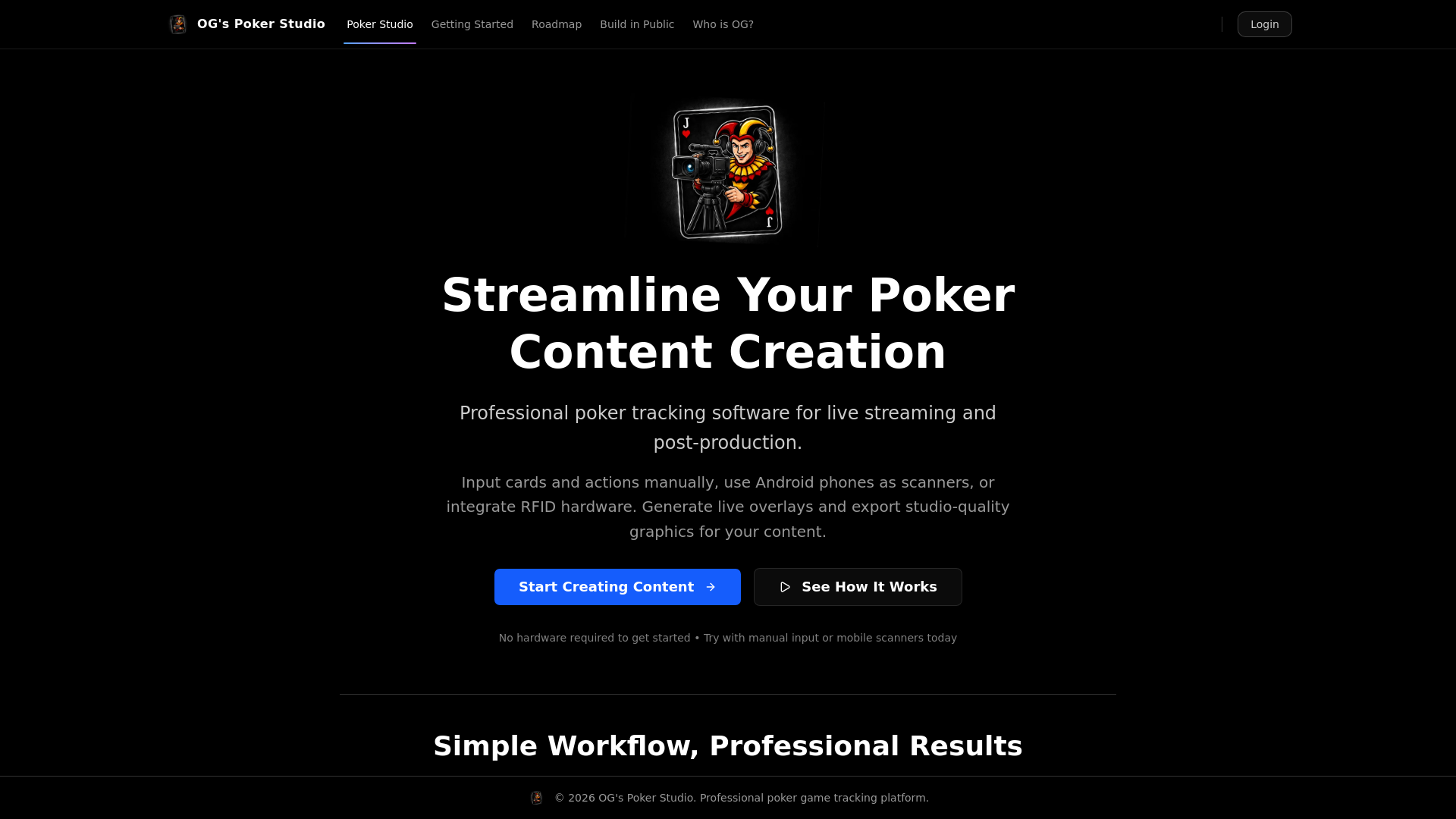 website screenshot of https://og-pokerstudio.com/