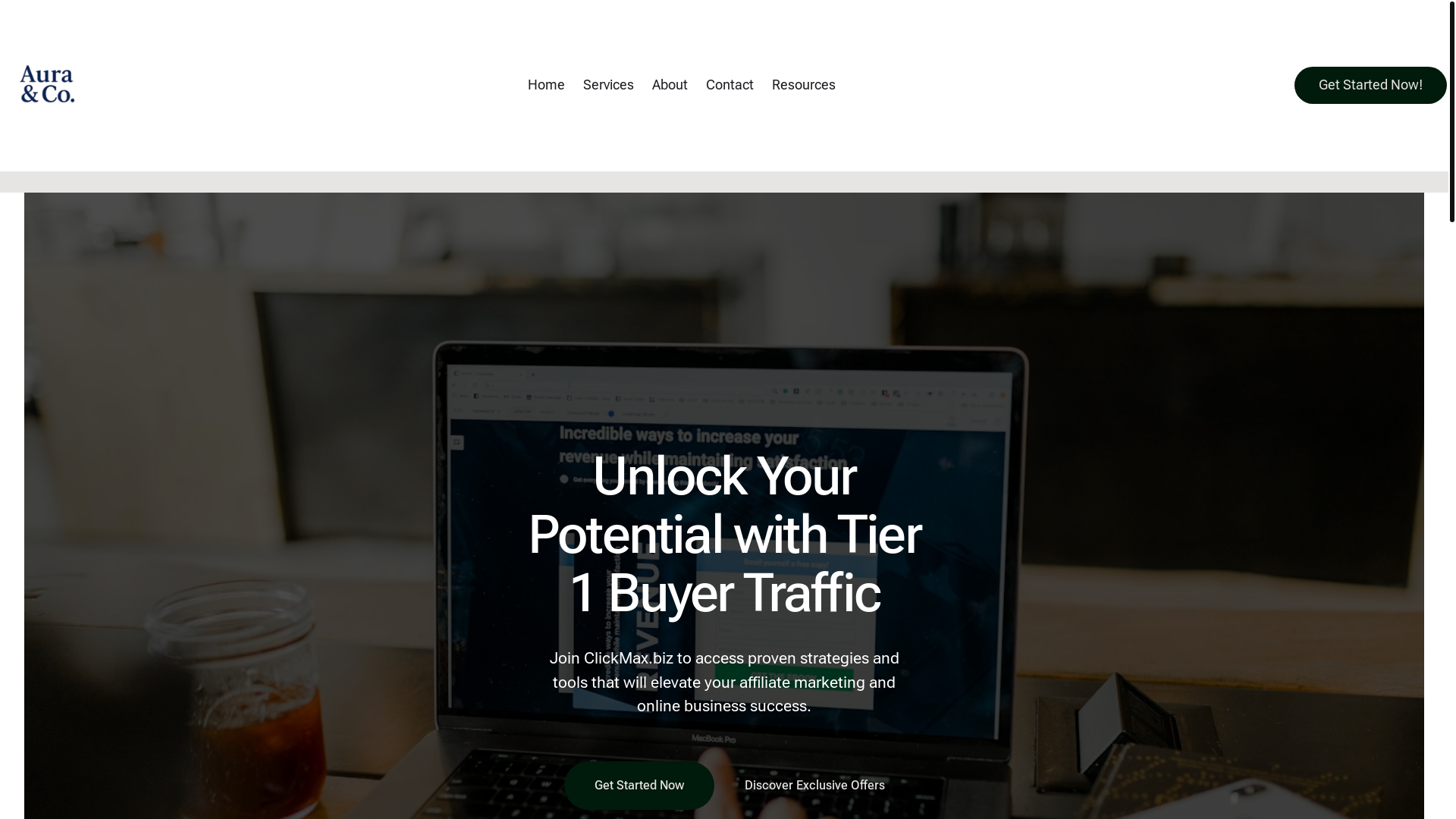 website screenshot of https://clickmax.biz/