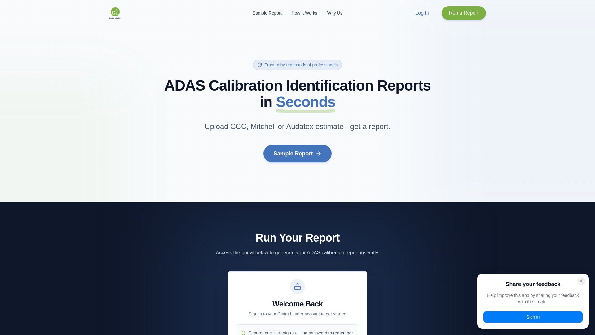website screenshot of https://getadasclaimleader.com/