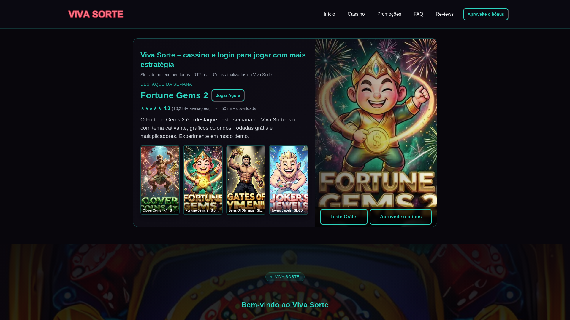 website screenshot of https://viva-sorte-co.pages.dev/