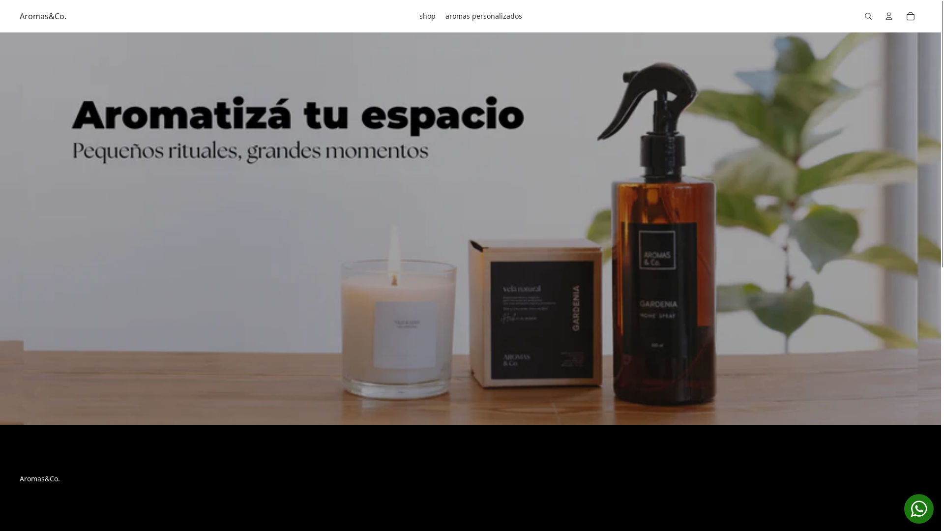 website screenshot of https://aromasandco.uy/
