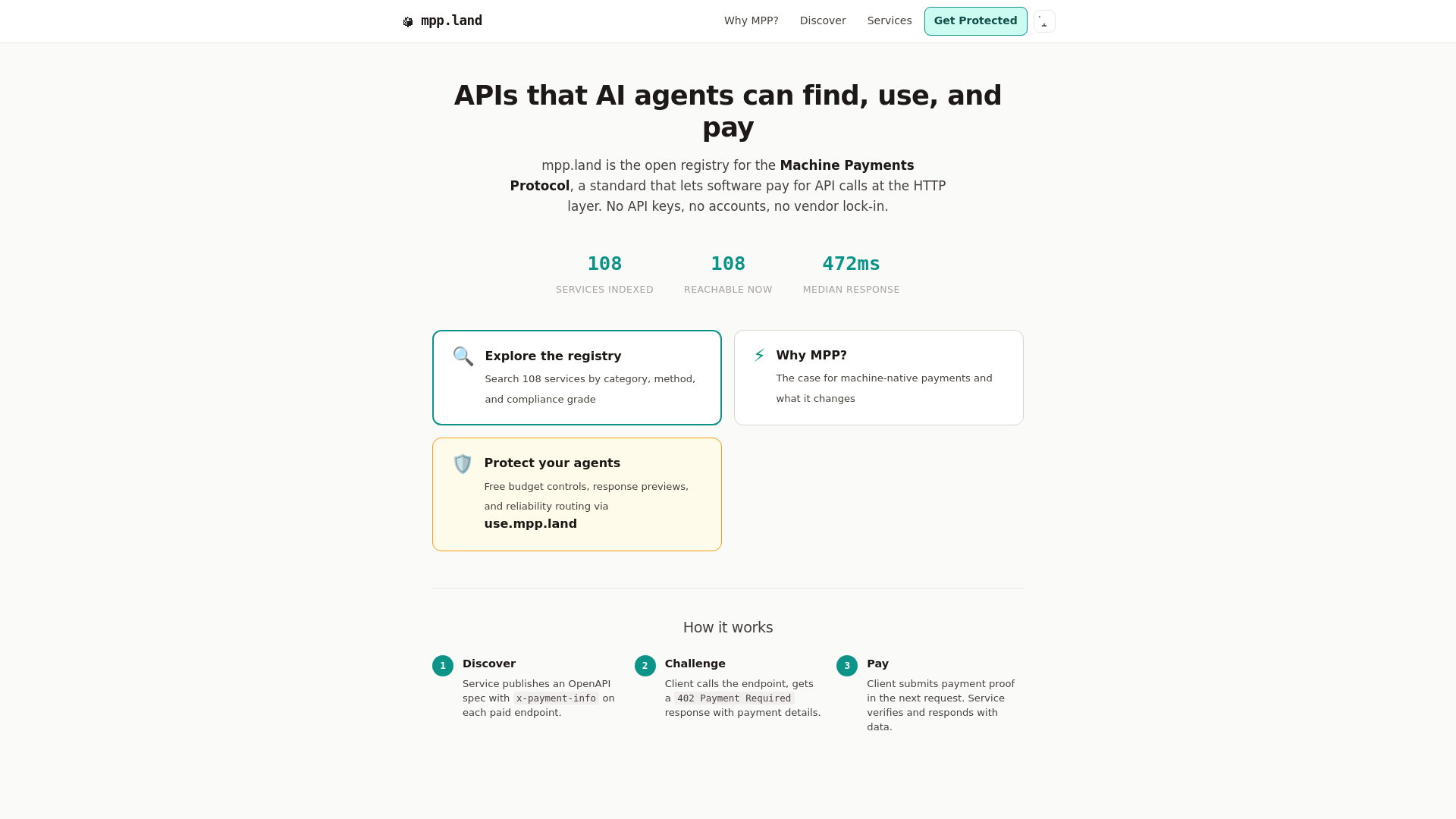 website screenshot of https://mpp-land.pages.dev/