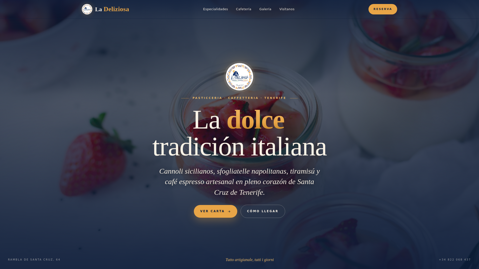 website screenshot of https://ladeliziosa.pages.dev/