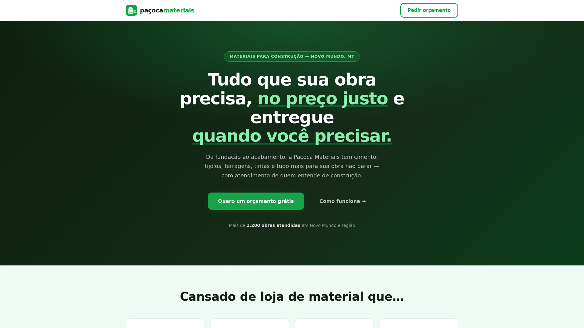 website screenshot of https://pacocaloja-online.pages.dev/
