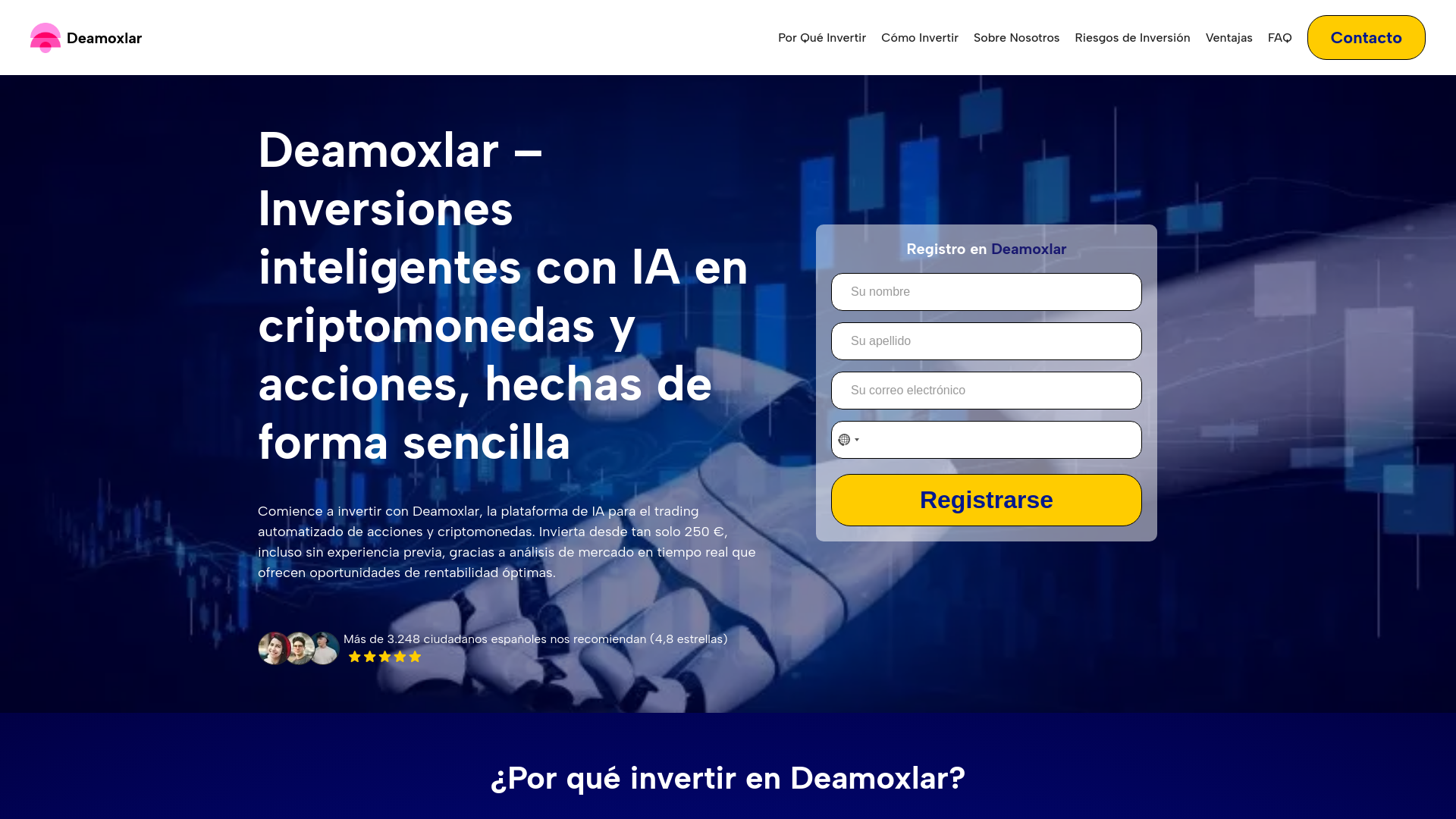 website screenshot of https://deamoxlaria.com/
