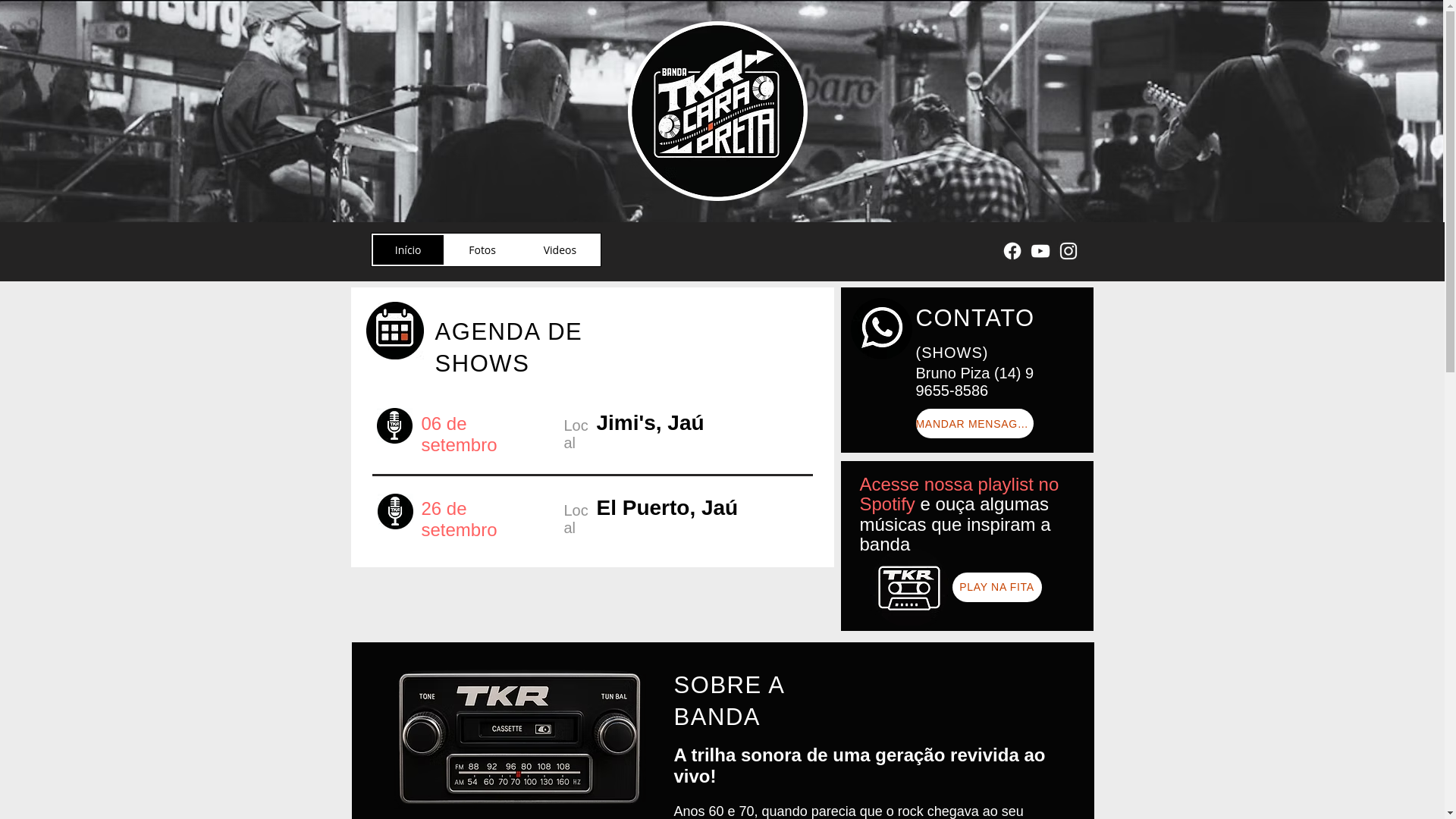 website screenshot of https://bandatkrcarapreta.com.br/