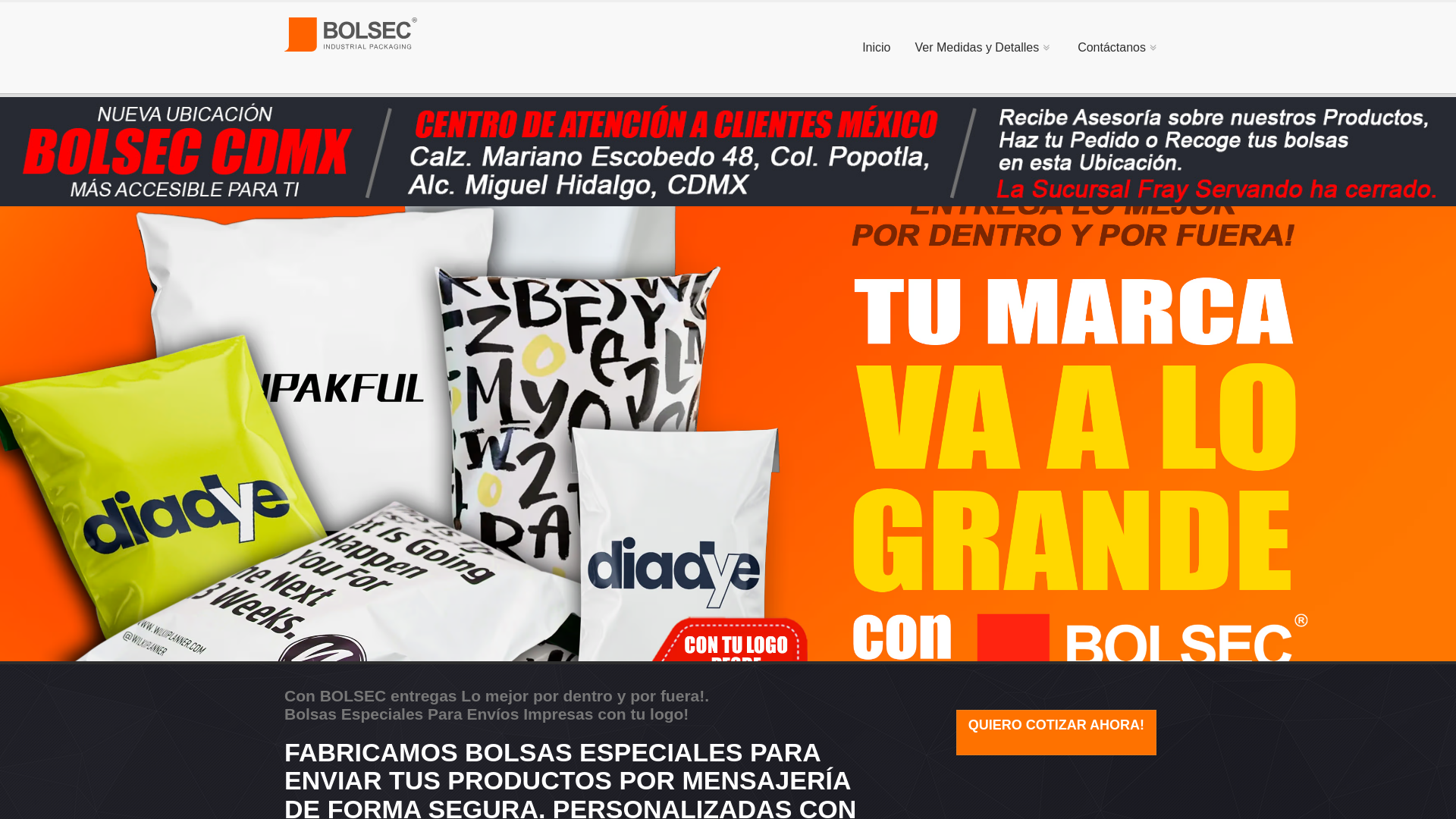 website screenshot of https://bolsas-para-envios-personalizadas.com.mx/