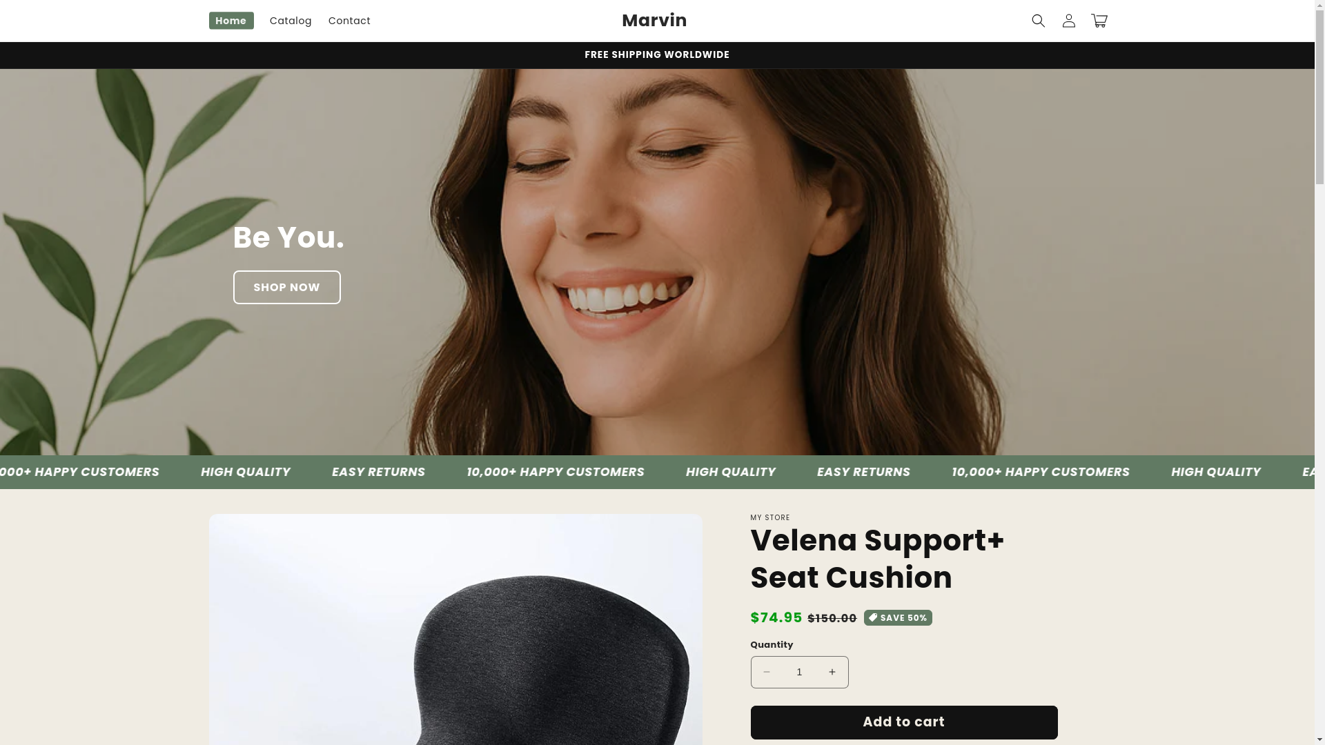 website screenshot of https://shopnocavo.com/