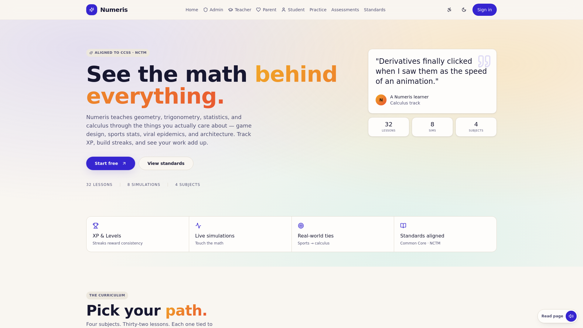 website screenshot of https://cfvnumeris.com/