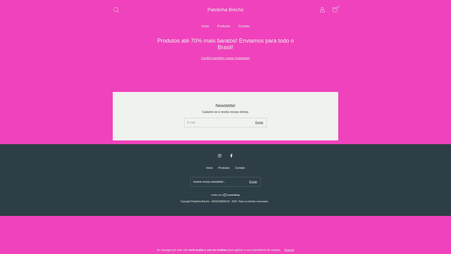 website screenshot of https://patotinhabrecho.com.br/