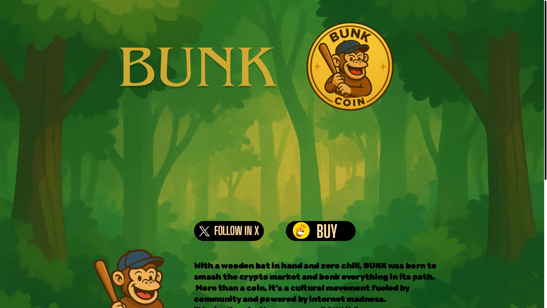 website screenshot of https://bunkmeme.fun/
