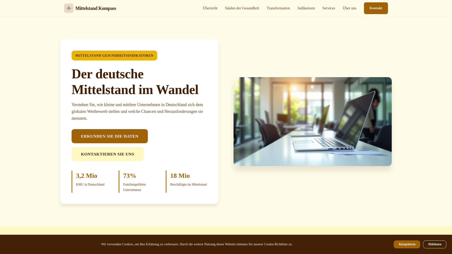 website screenshot of https://mittelstand-kompass.com/