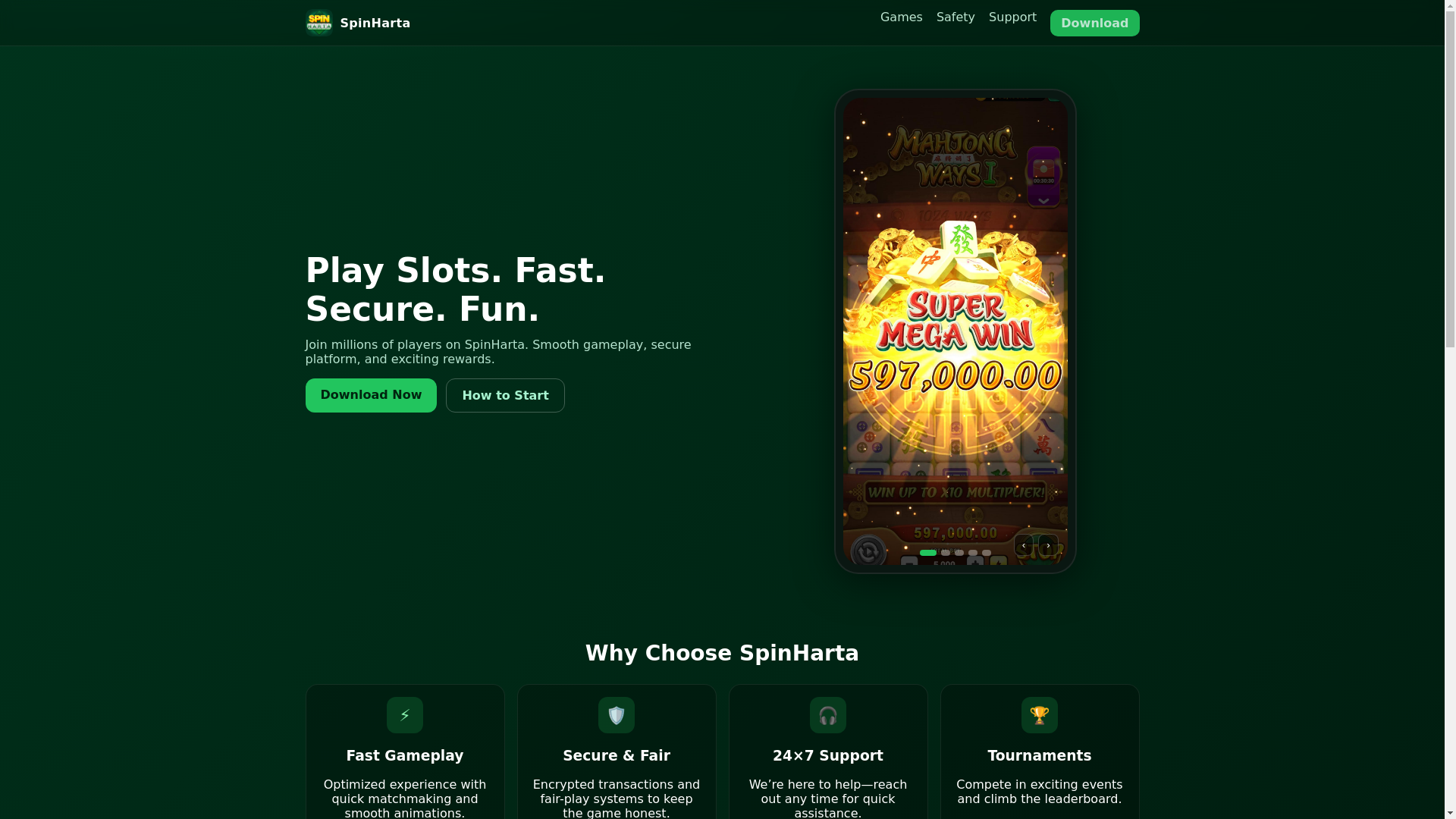 website screenshot of https://spinhartajaya.com/