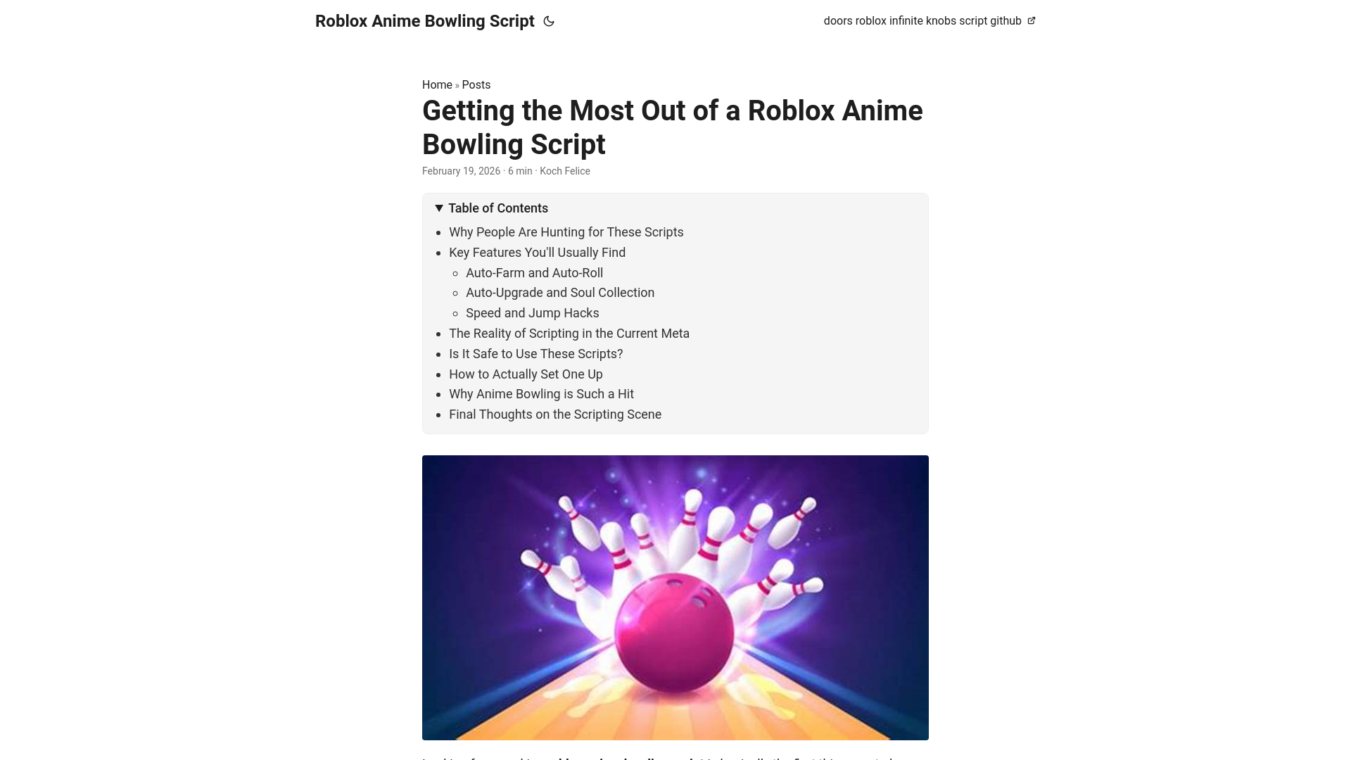 website screenshot of https://roblox-anime-bowling-script.pages.dev/