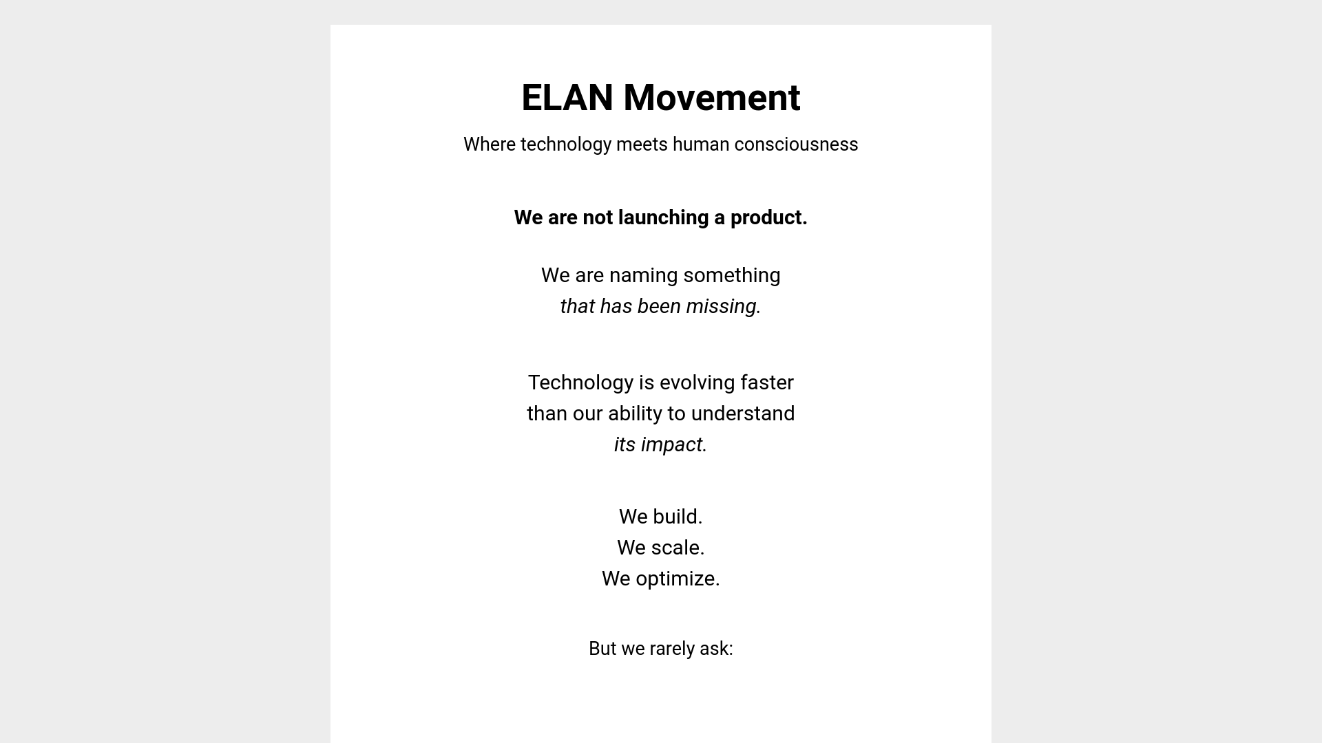 website screenshot of https://elanmovement.com