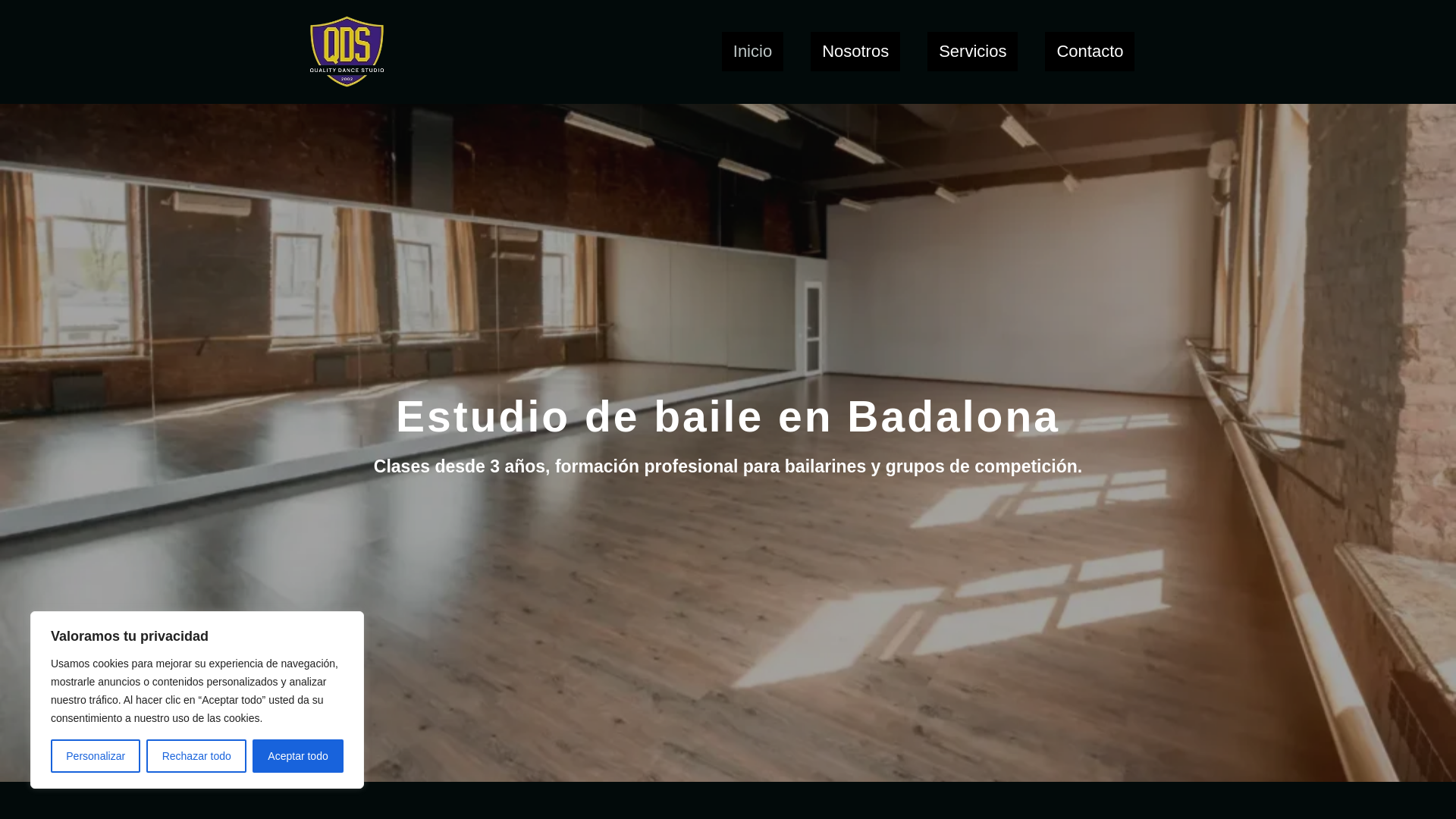 website screenshot of https://qualitydance-studio.es