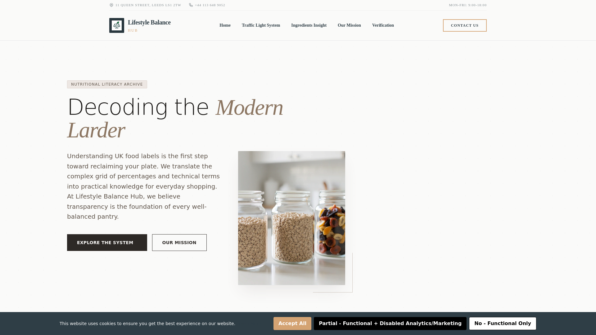 website screenshot of https://lifestylebalancehub.info