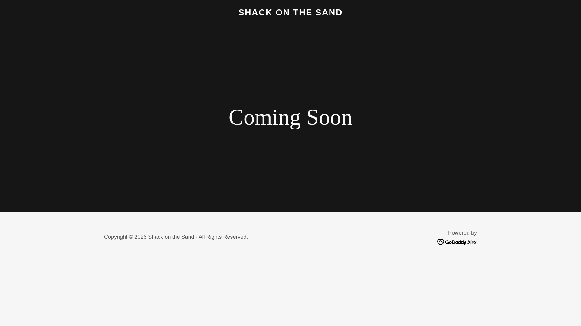 website screenshot of https://theshackonthesand.com/