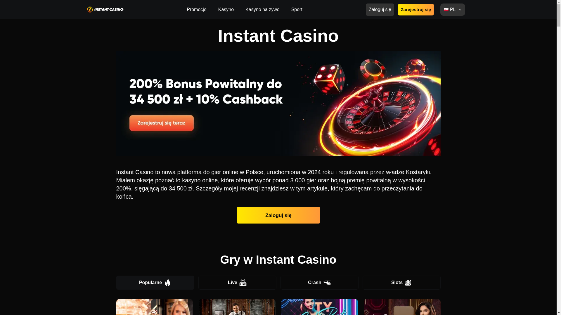 website screenshot of https://instantcasino-com-pl-10910.pages.dev/