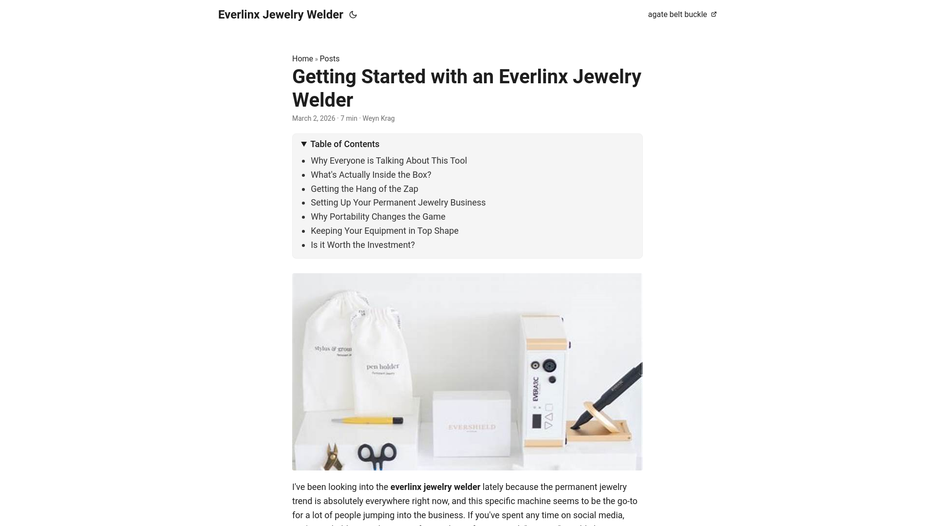 website screenshot of https://everlinx-jewelry-welder.pages.dev/
