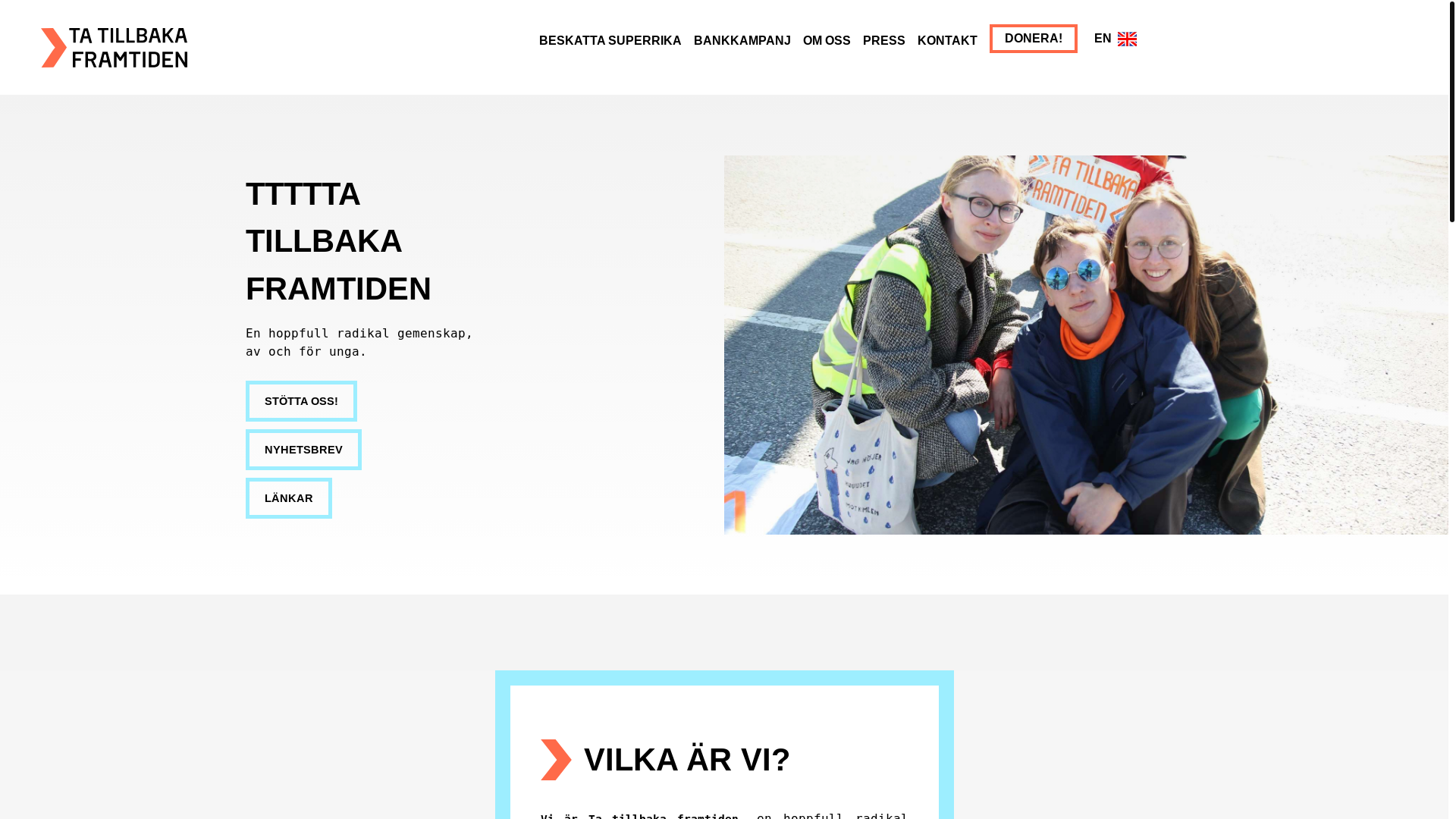 website screenshot of https://tatillbakaframtiden-b44.pages.dev/