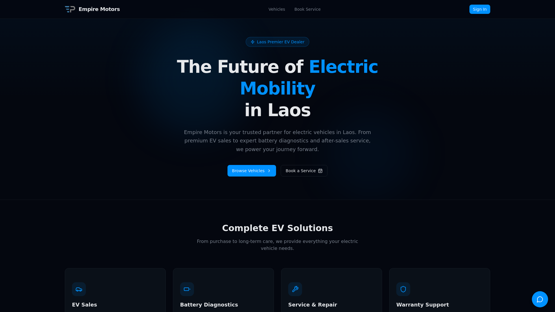 website screenshot of https://empiremotors.biz/