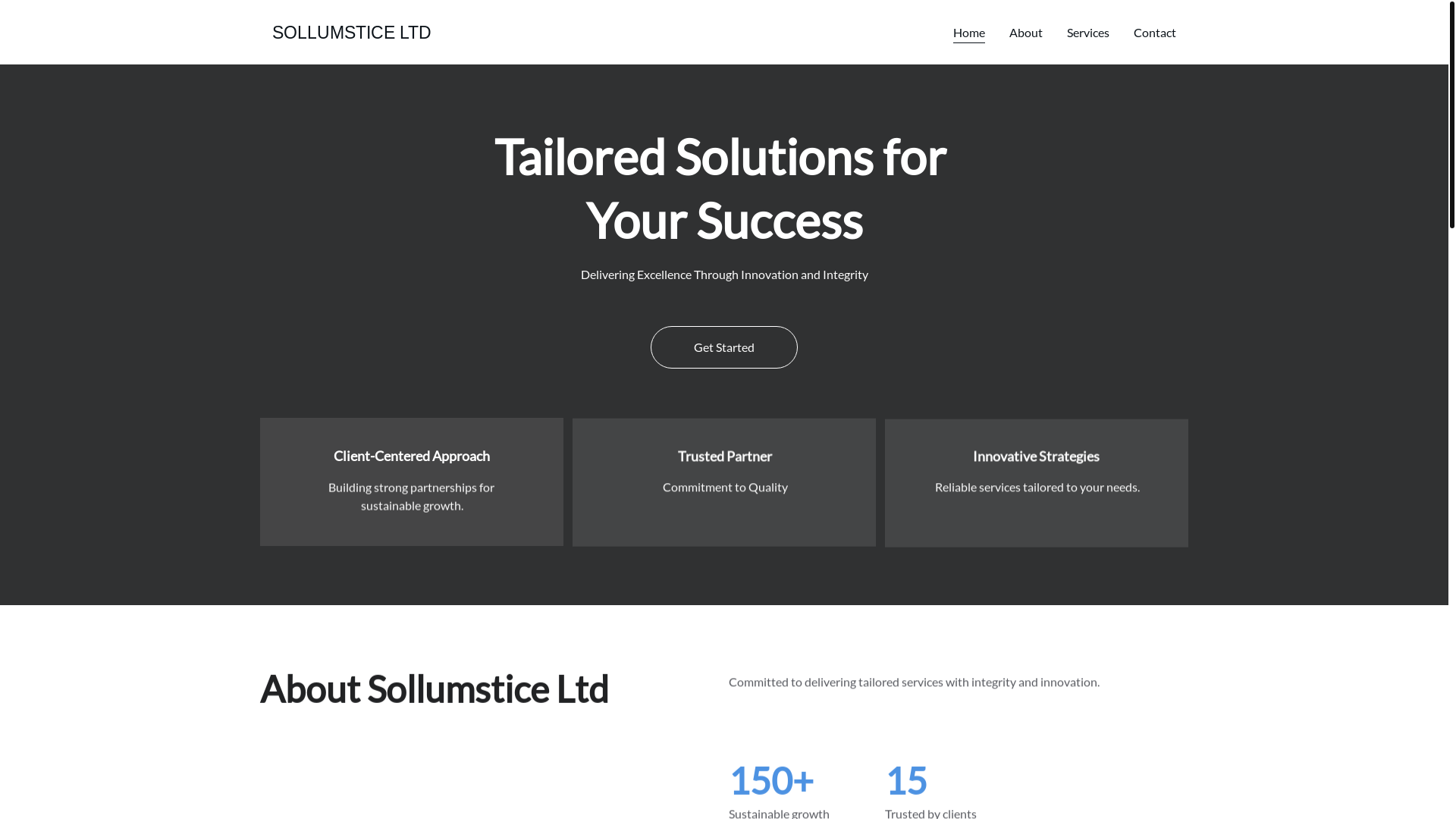 website screenshot of https://sollumsticeltd.online/