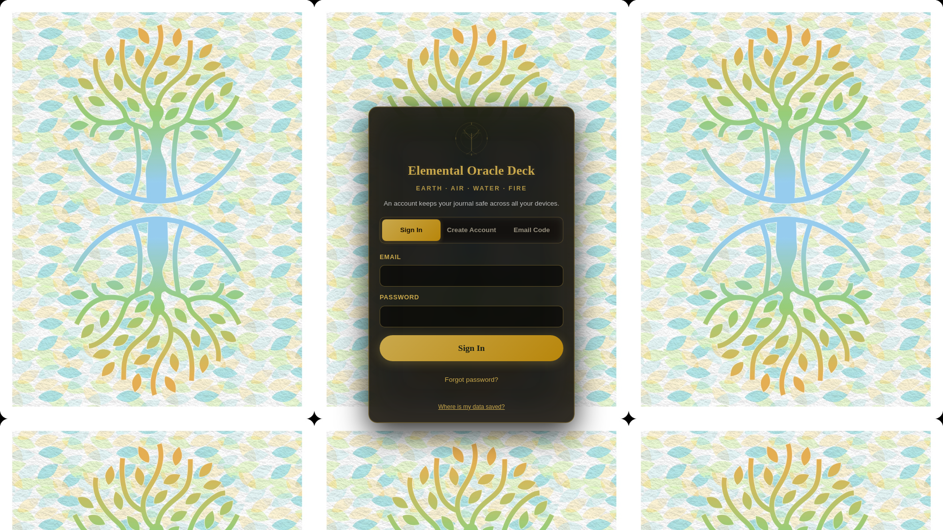 website screenshot of https://elementaloracledeck.com/