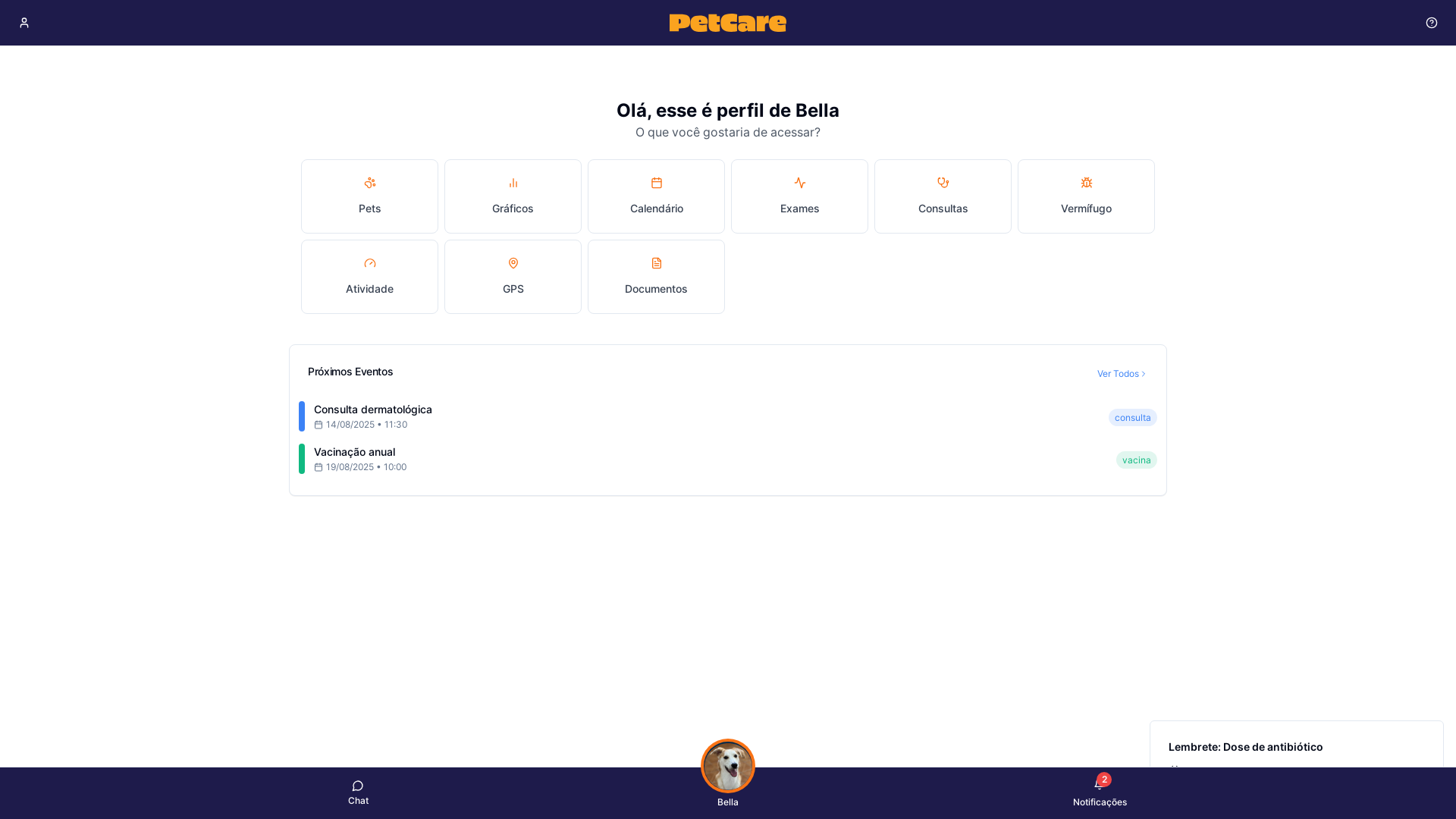 website screenshot of https://app-petcare.pages.dev/