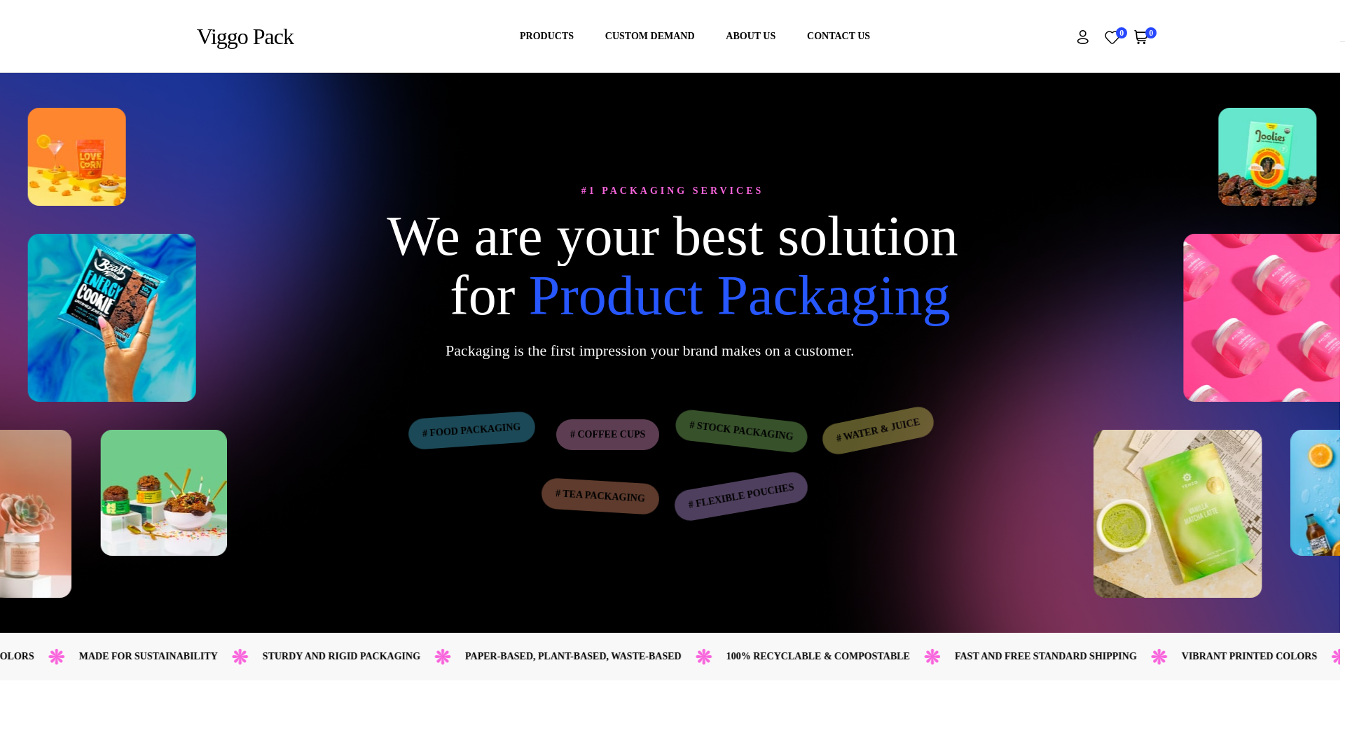 website screenshot of https://viggopack.dk/